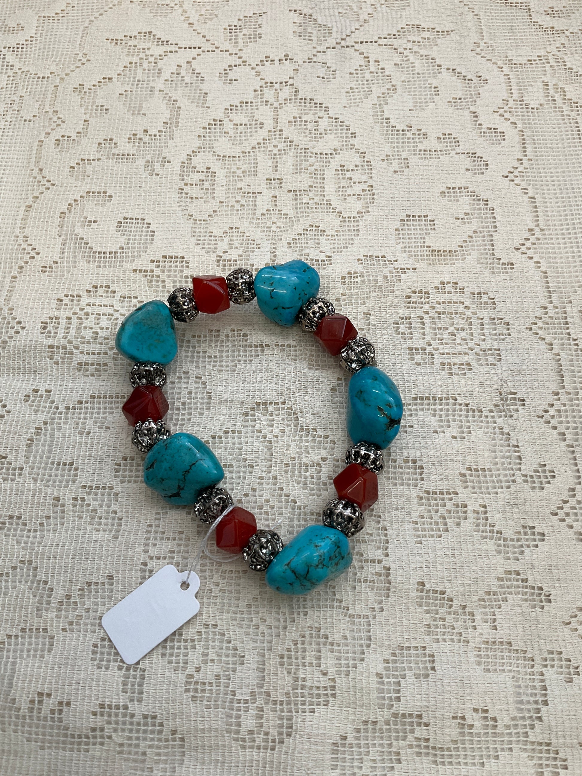 Turquoise beaded bracelet