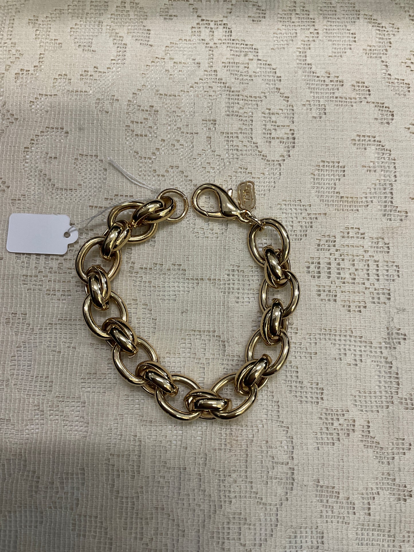 Gold chain chunky bracelet