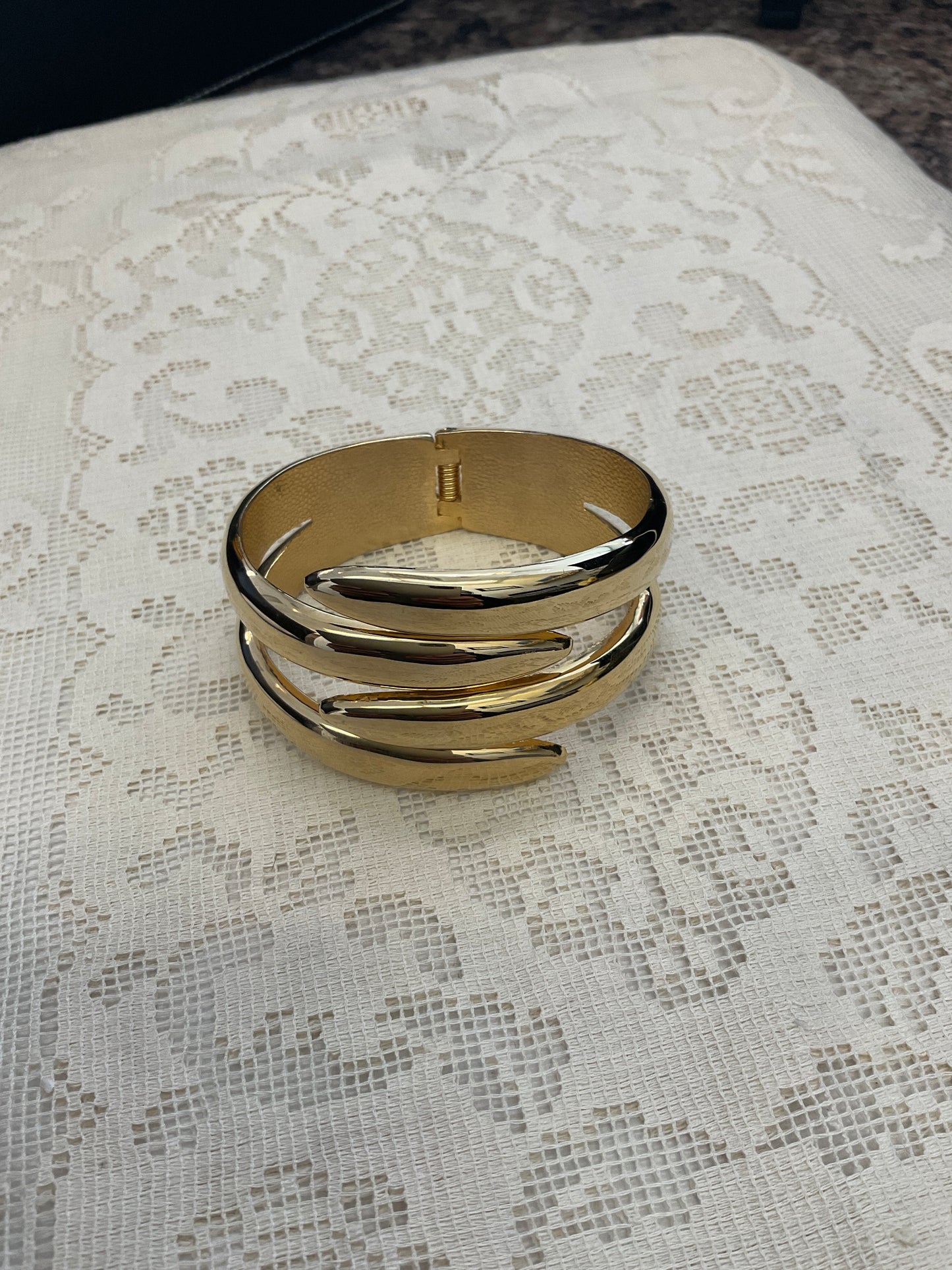Gold cuff bracelet