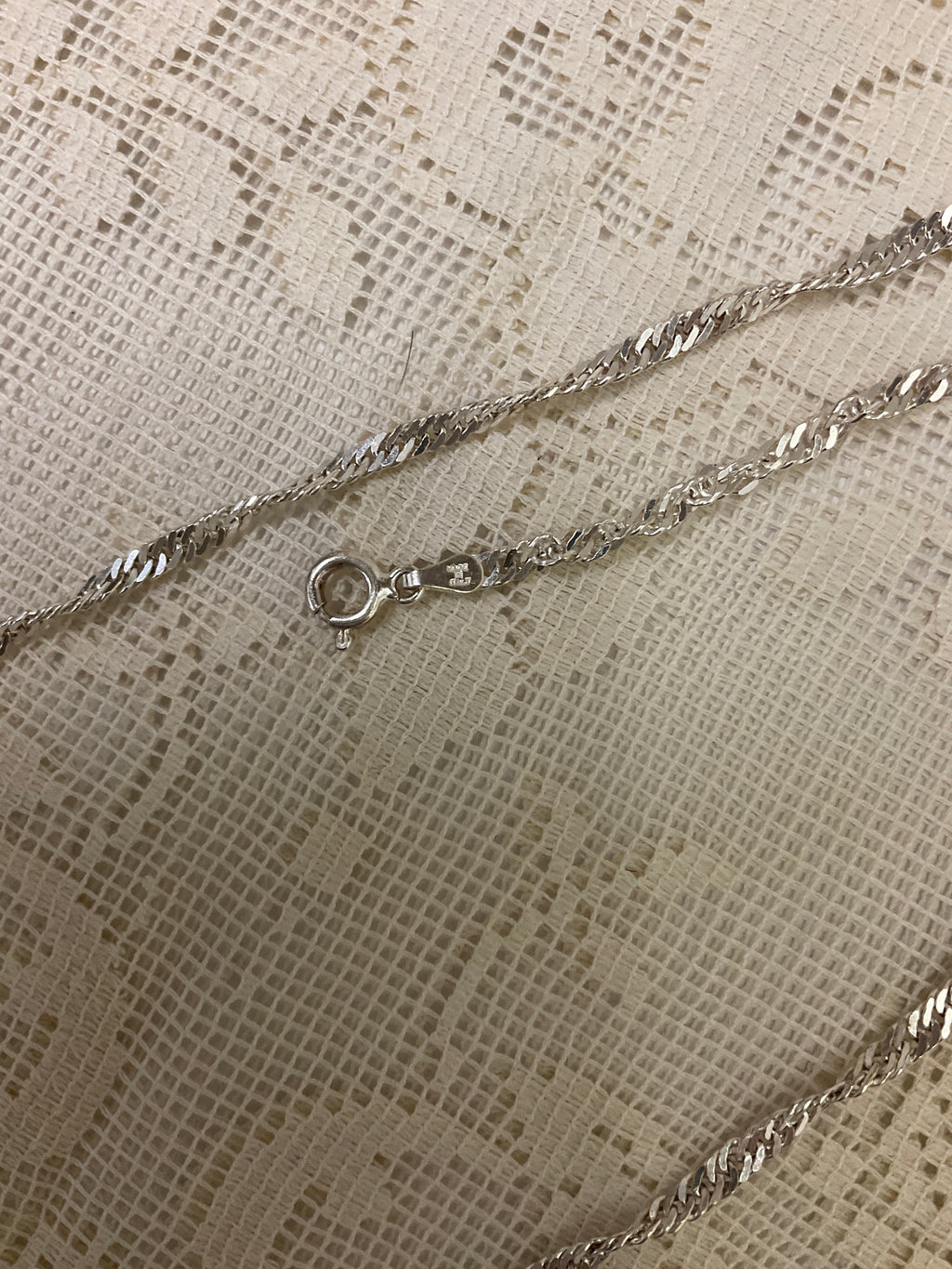 Sterling silver Singapore style 16”