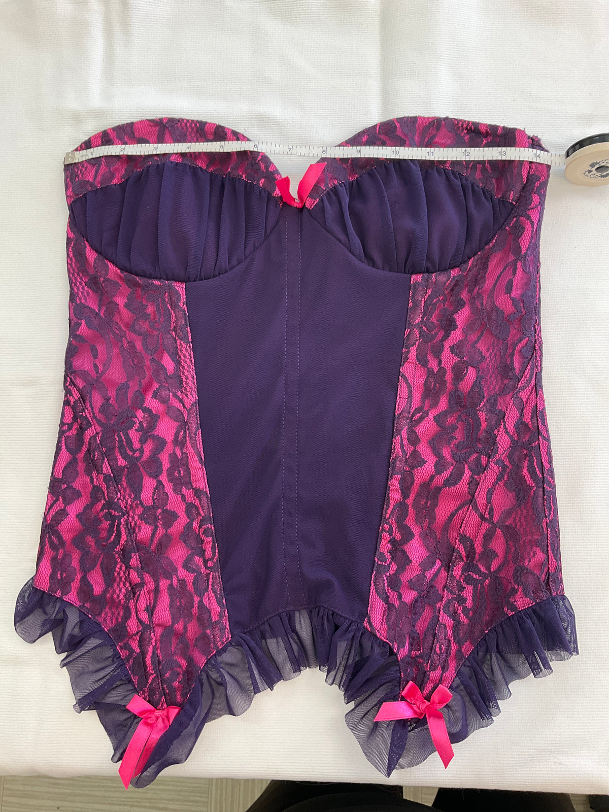 Purple and pink Corset with lace