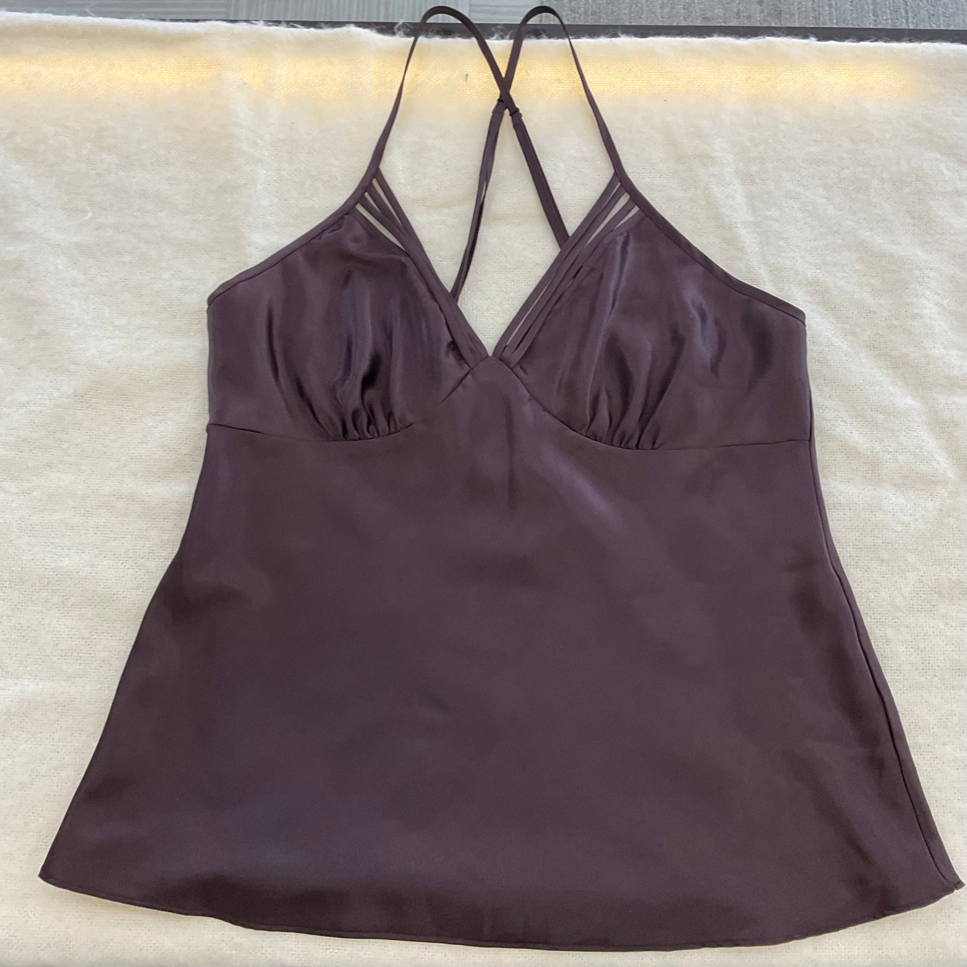 Brown Satin Tank