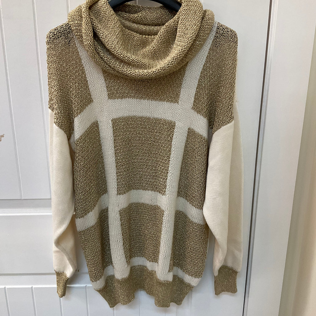 Gold and beige sweater knitwear