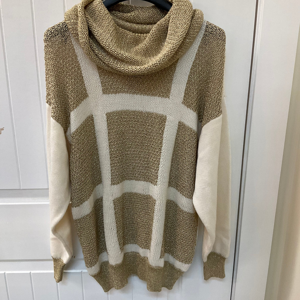 Gold and beige sweater knitwear