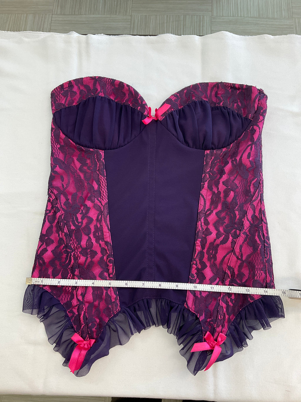 Purple and pink Corset with lace