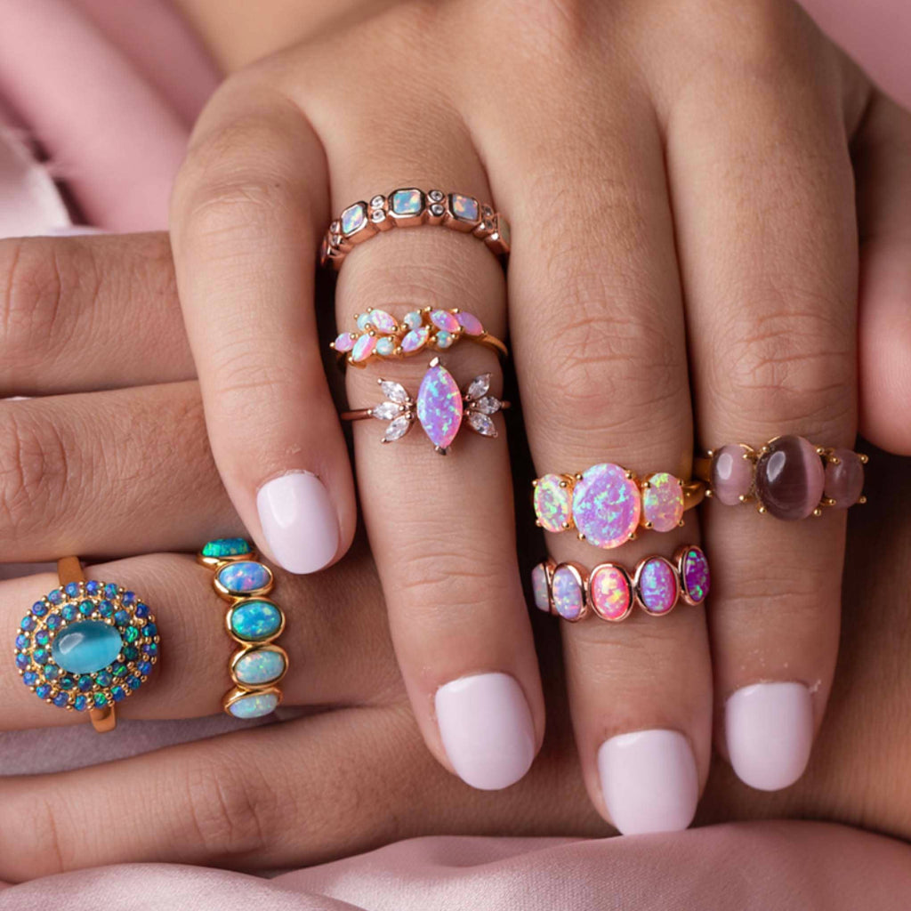 Pink Ombre Gum Drop Ring: 7