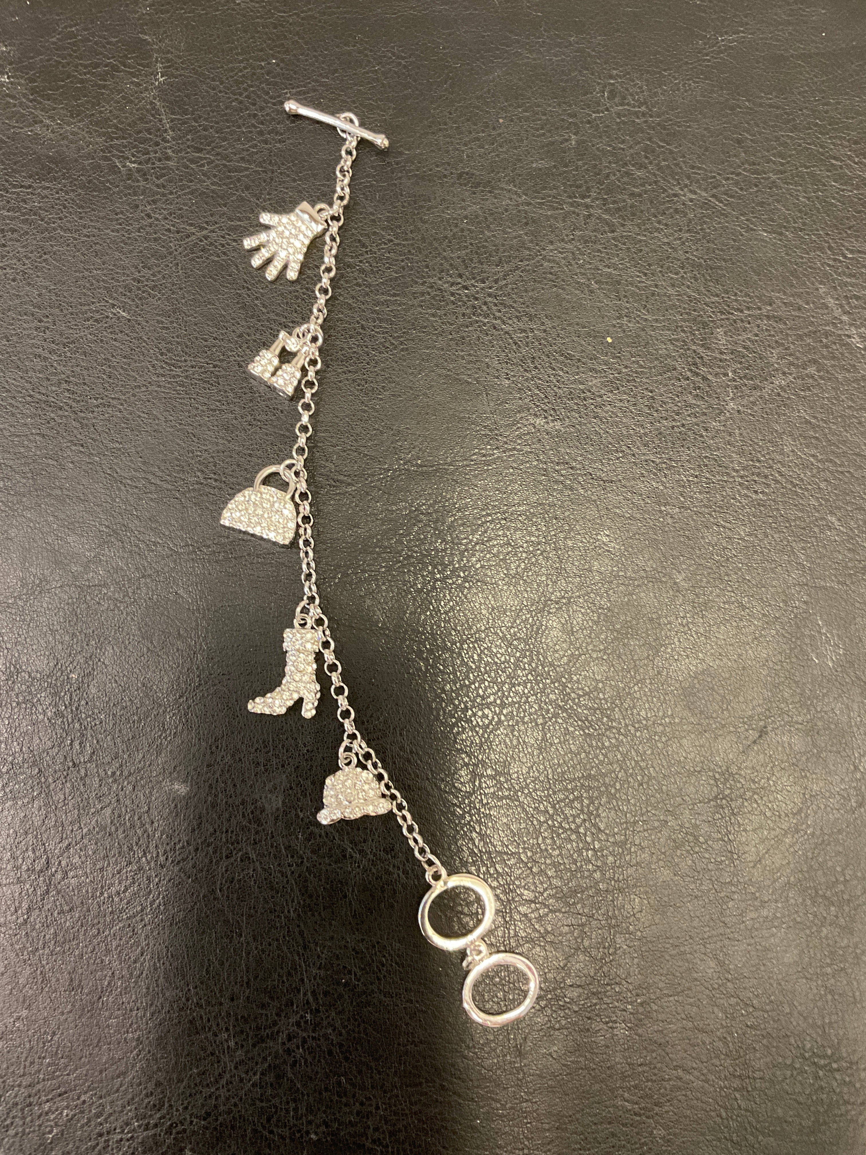 Silver charm bracelet