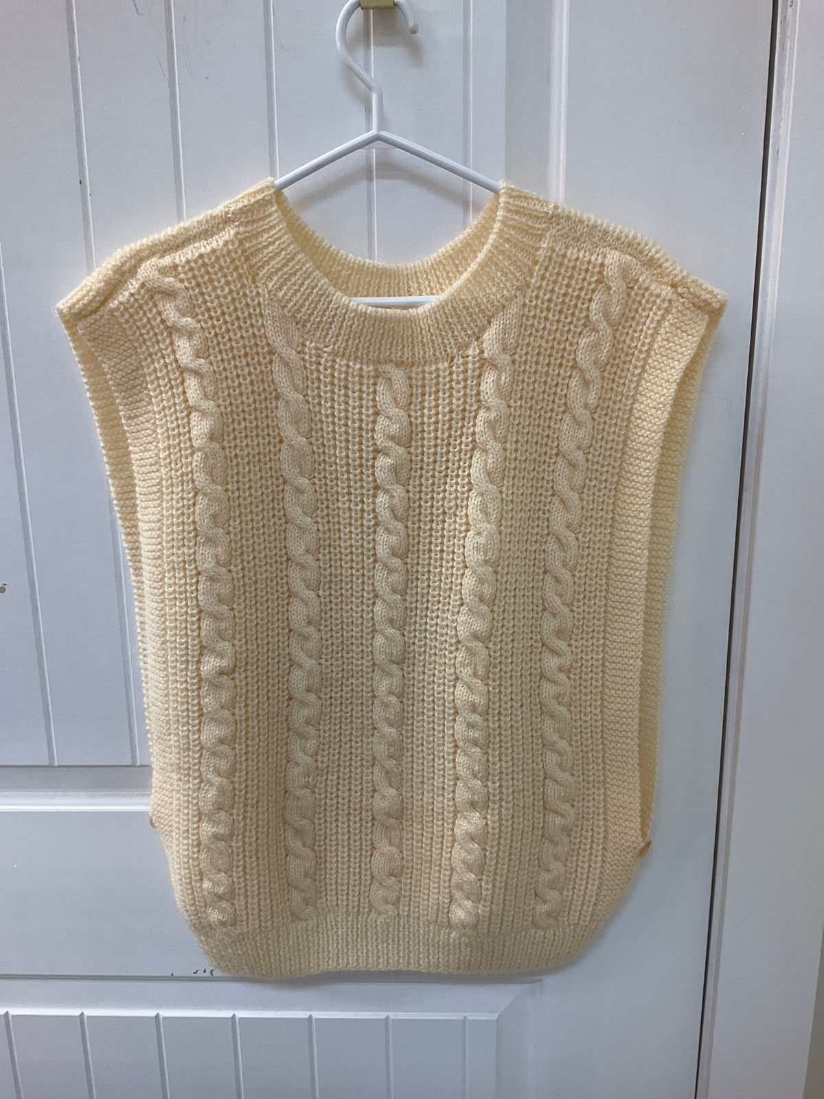 Hand sewn knit wear womens vest casual preppy