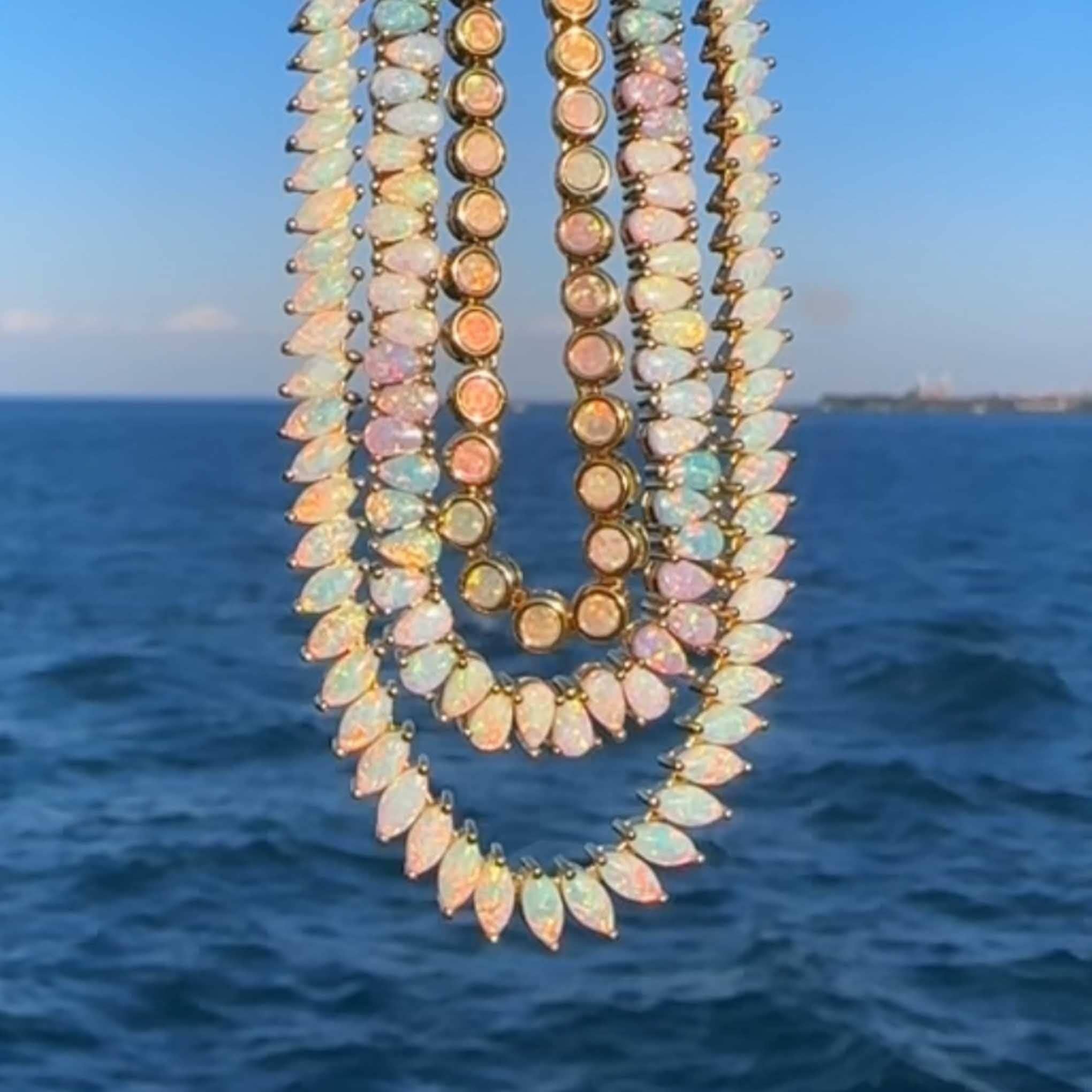 Opal Fiare Tennis Necklace