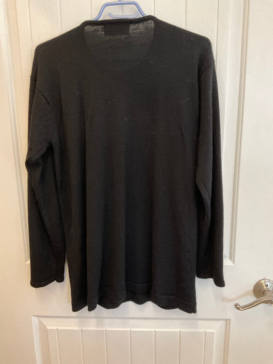 Black sweater knitwear Whitestone and embroidery embellishments size small