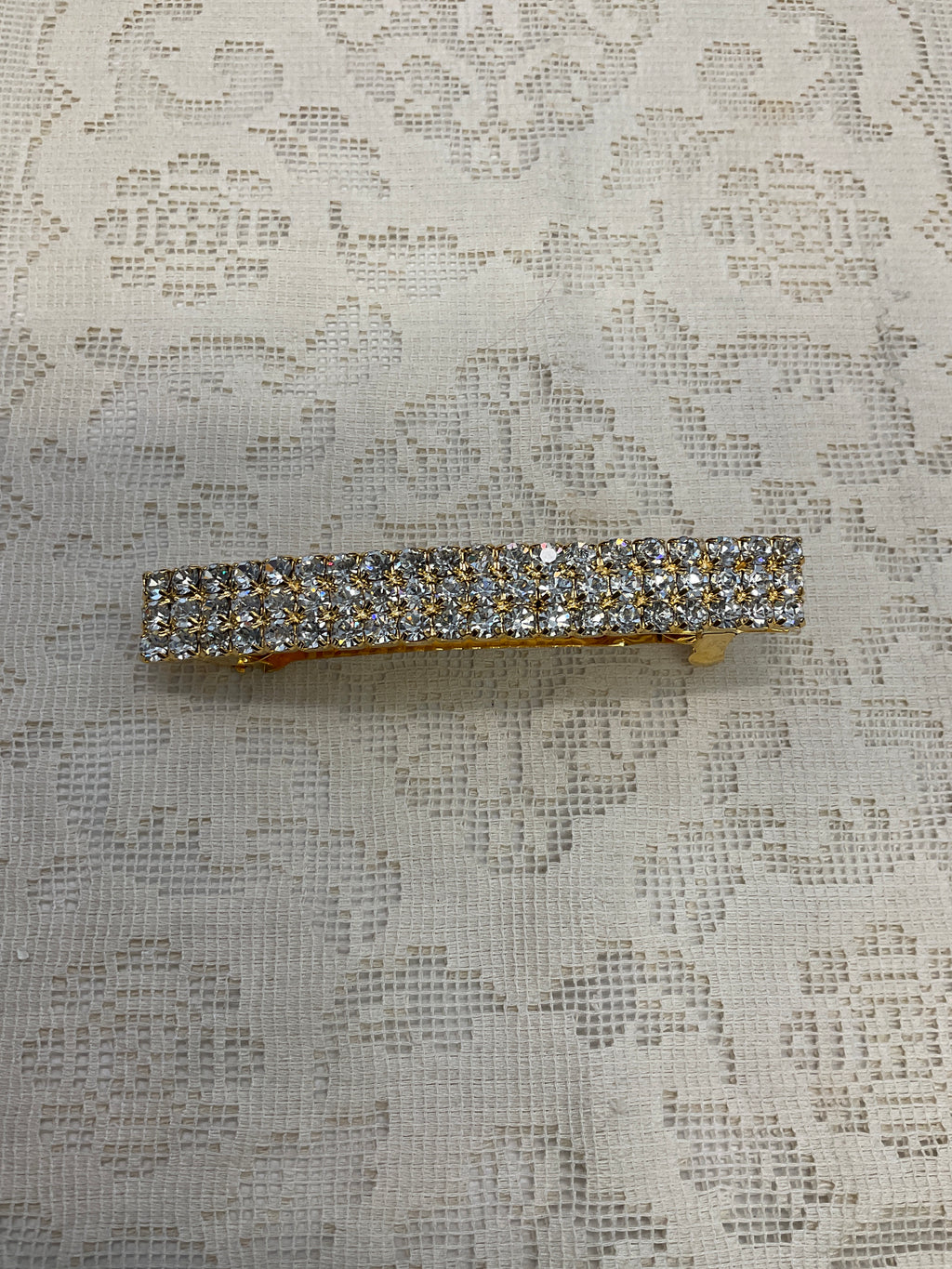Rhinestone hair barrette