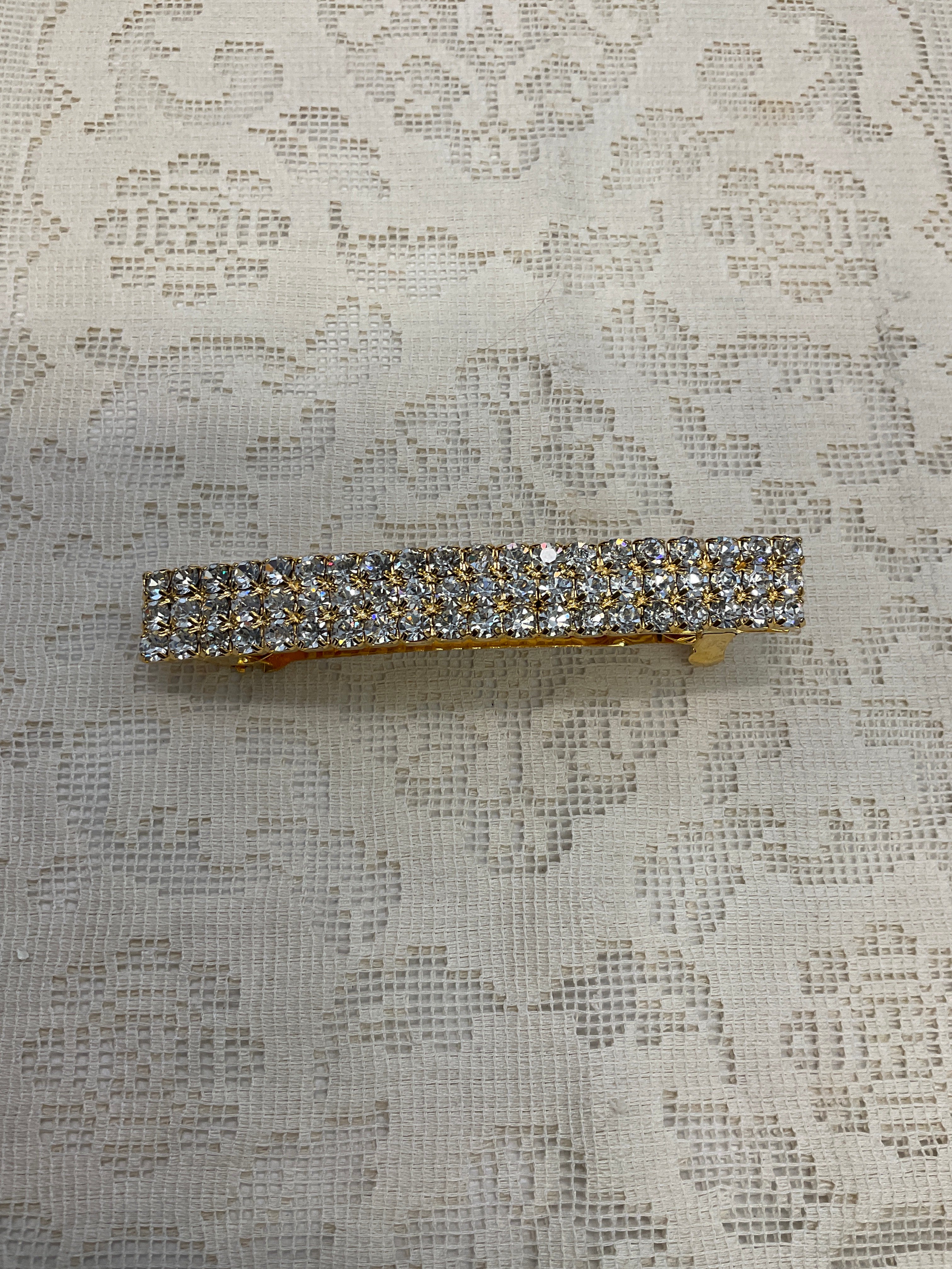 Rhinestone hair barrette