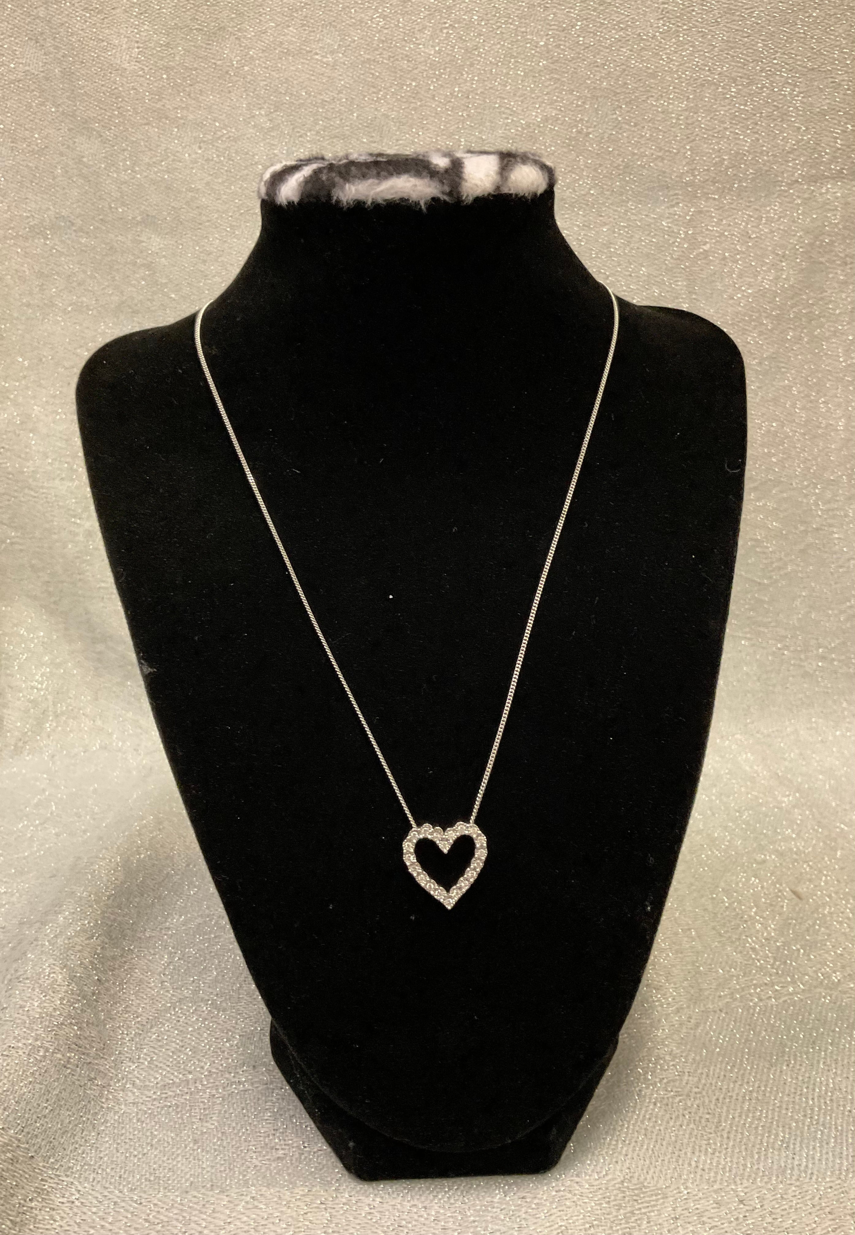 Silver necklace with small heart pendant