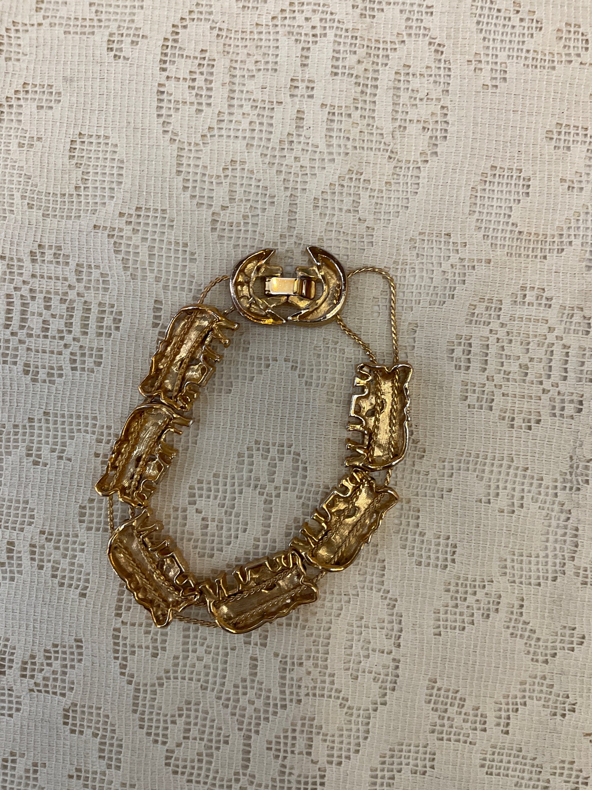 Gold elephant bracelet