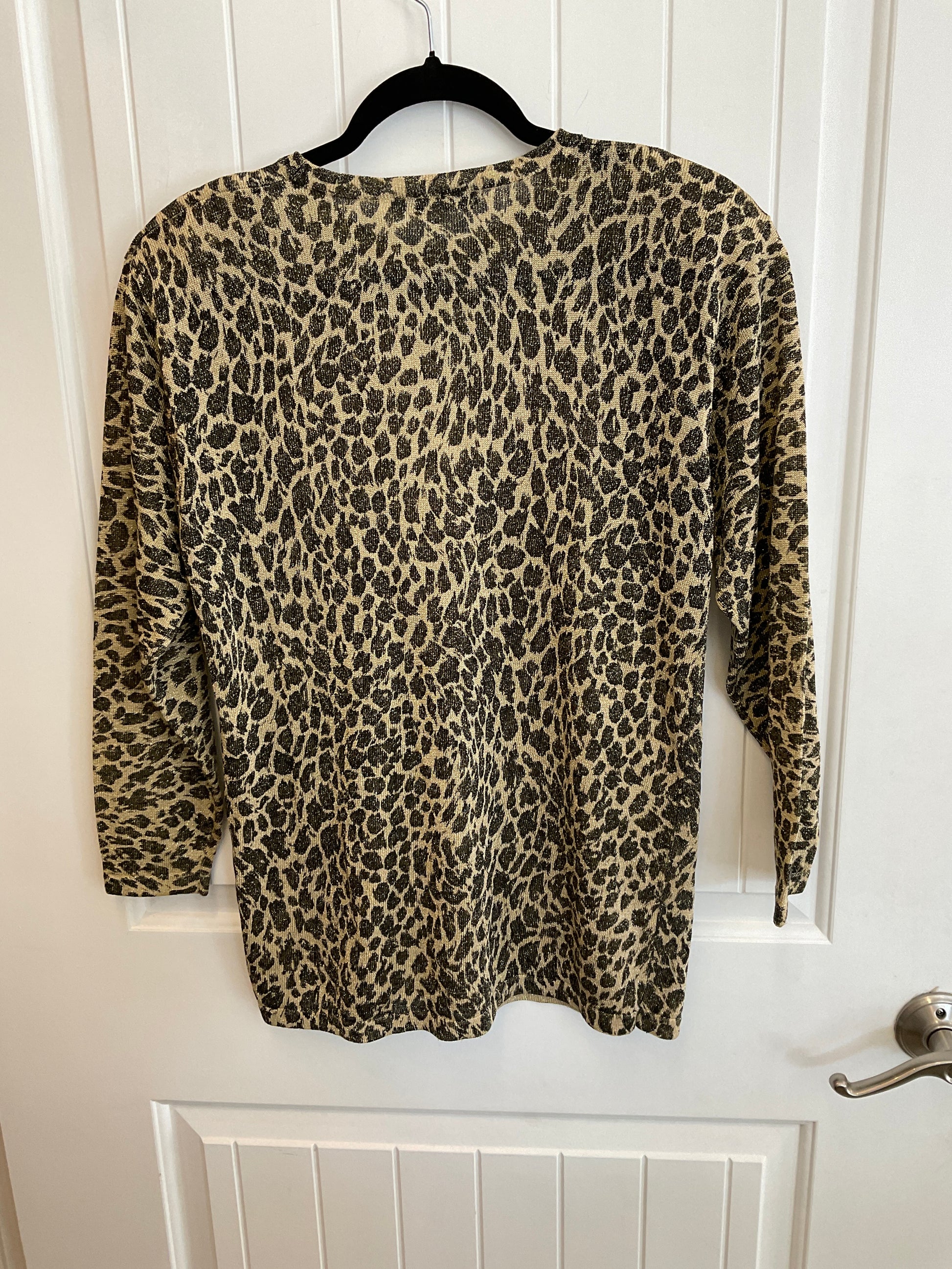Cheetah print knit wear sweater size medium