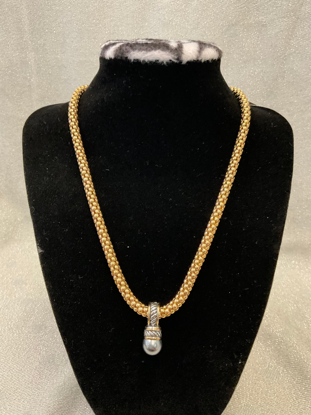FOPE rope necklace with pearl pendant