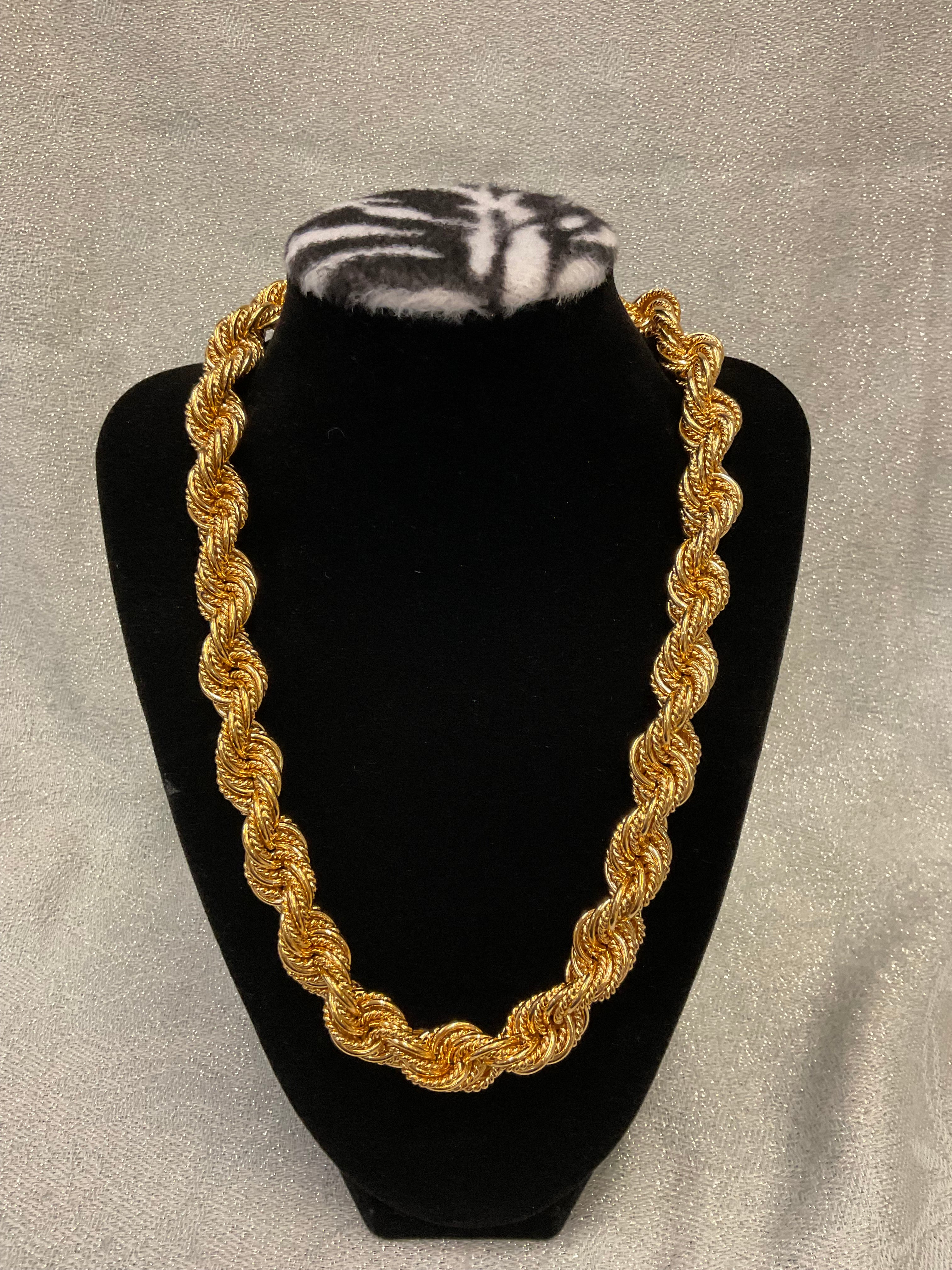 Napier Vantage Gold Think Twisted Rope Chain Necklace