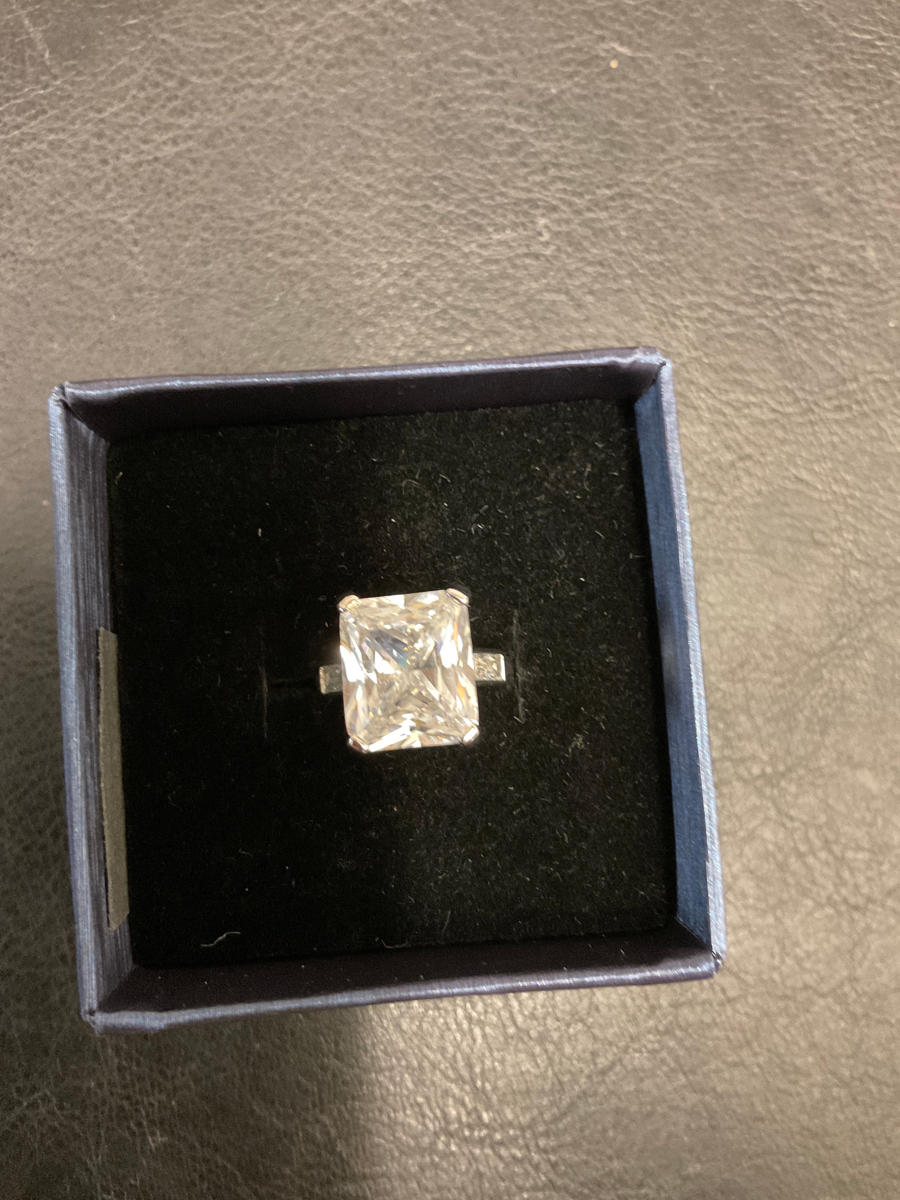 Princess Cut Square Cubic Zirconia Baguette