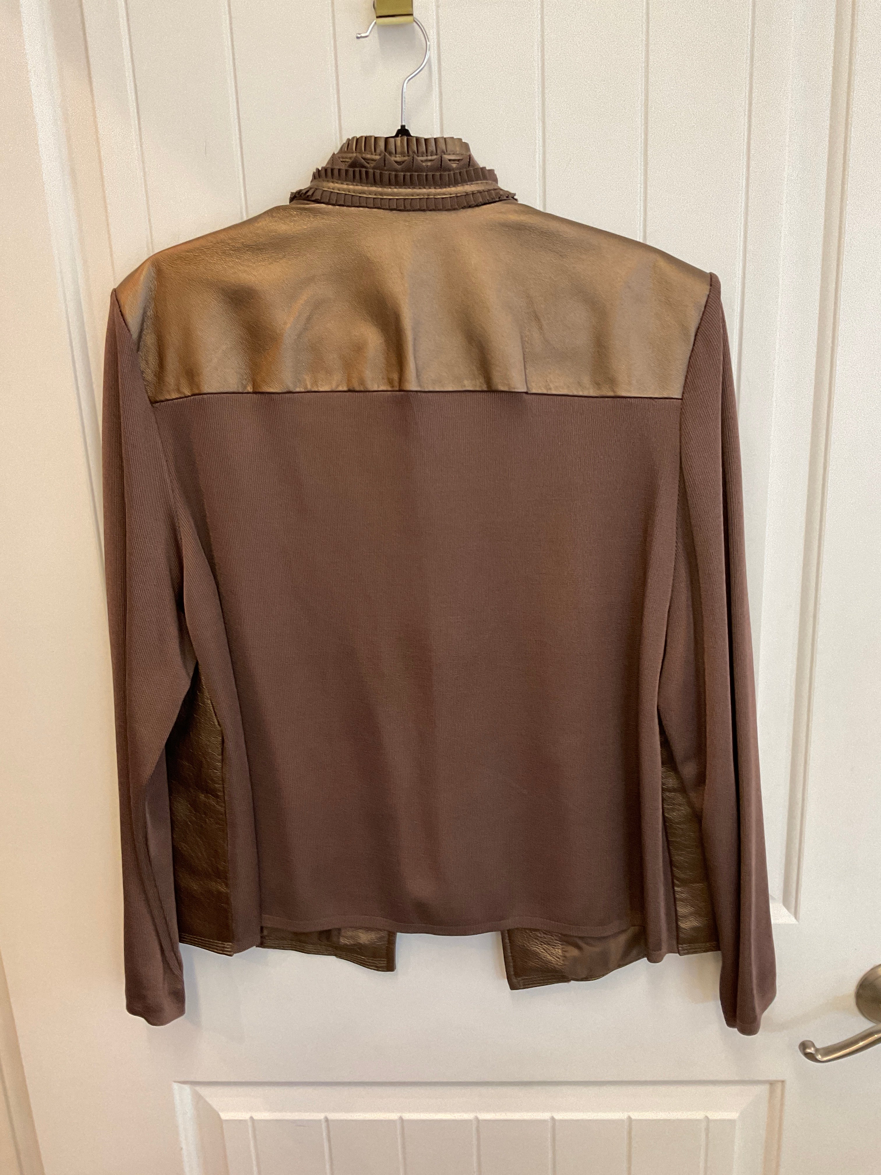 Nygaard leather jacket with knit sleeves size xl