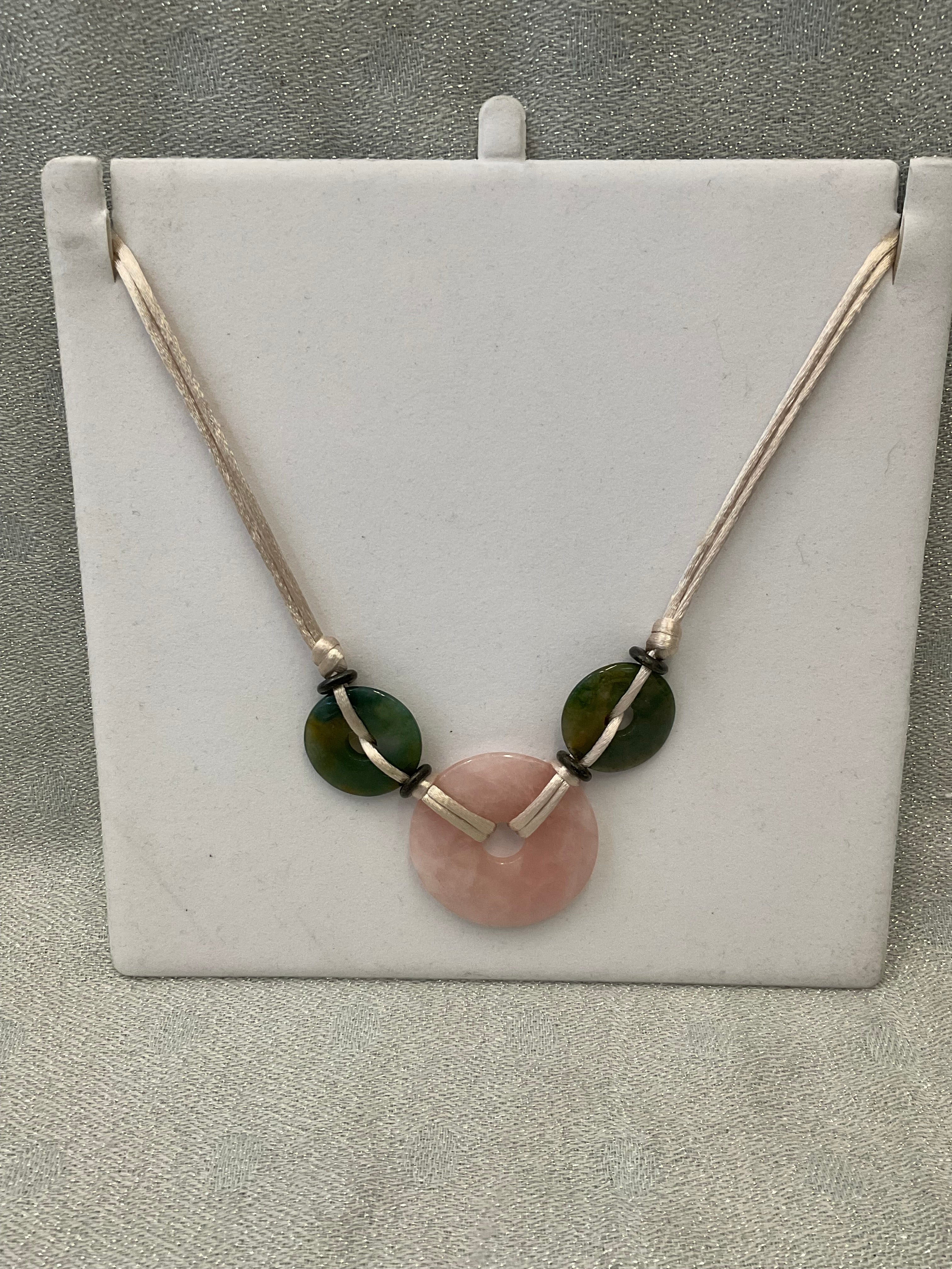 Donut pendant necklace