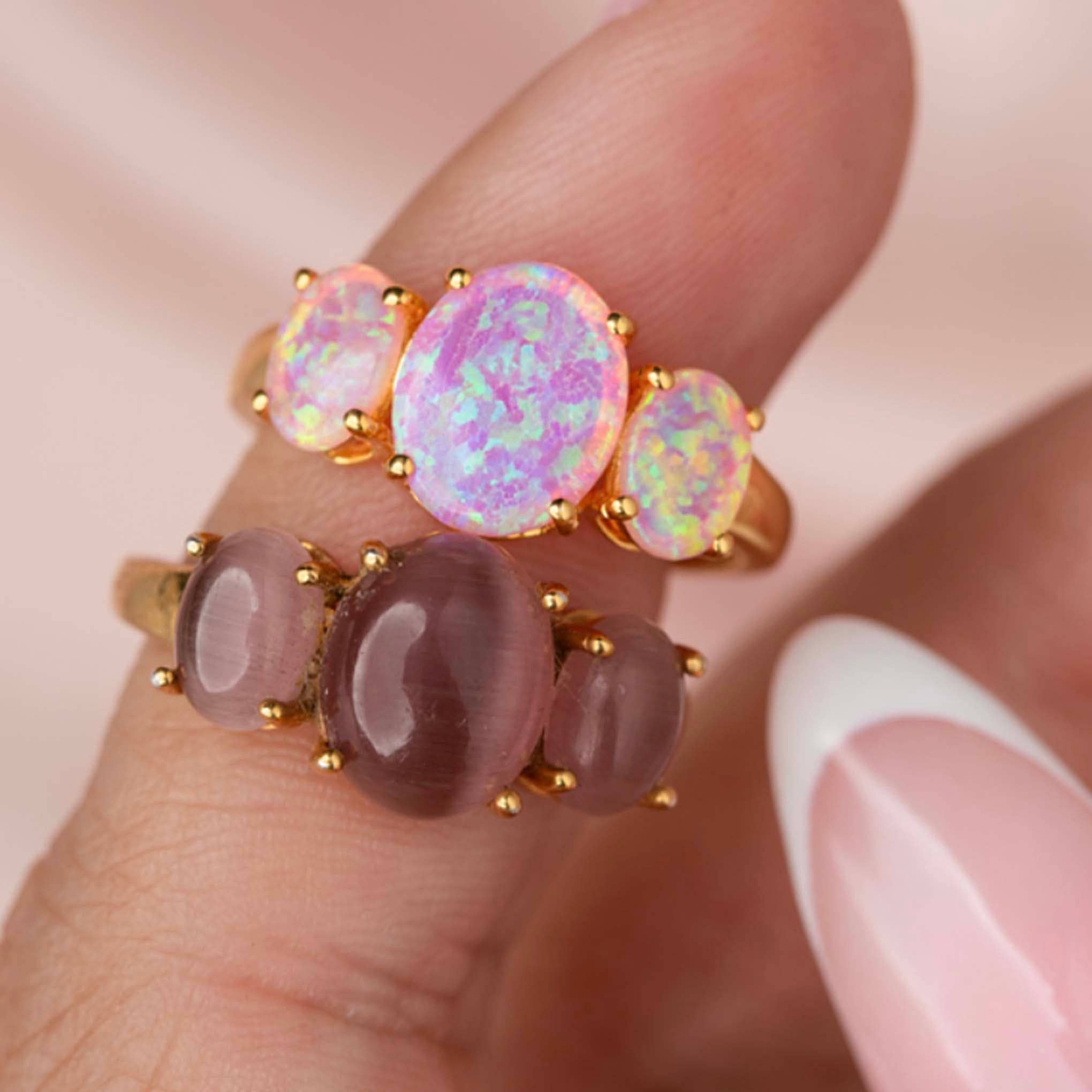 Pink Ombre Gum Drop Ring: 7