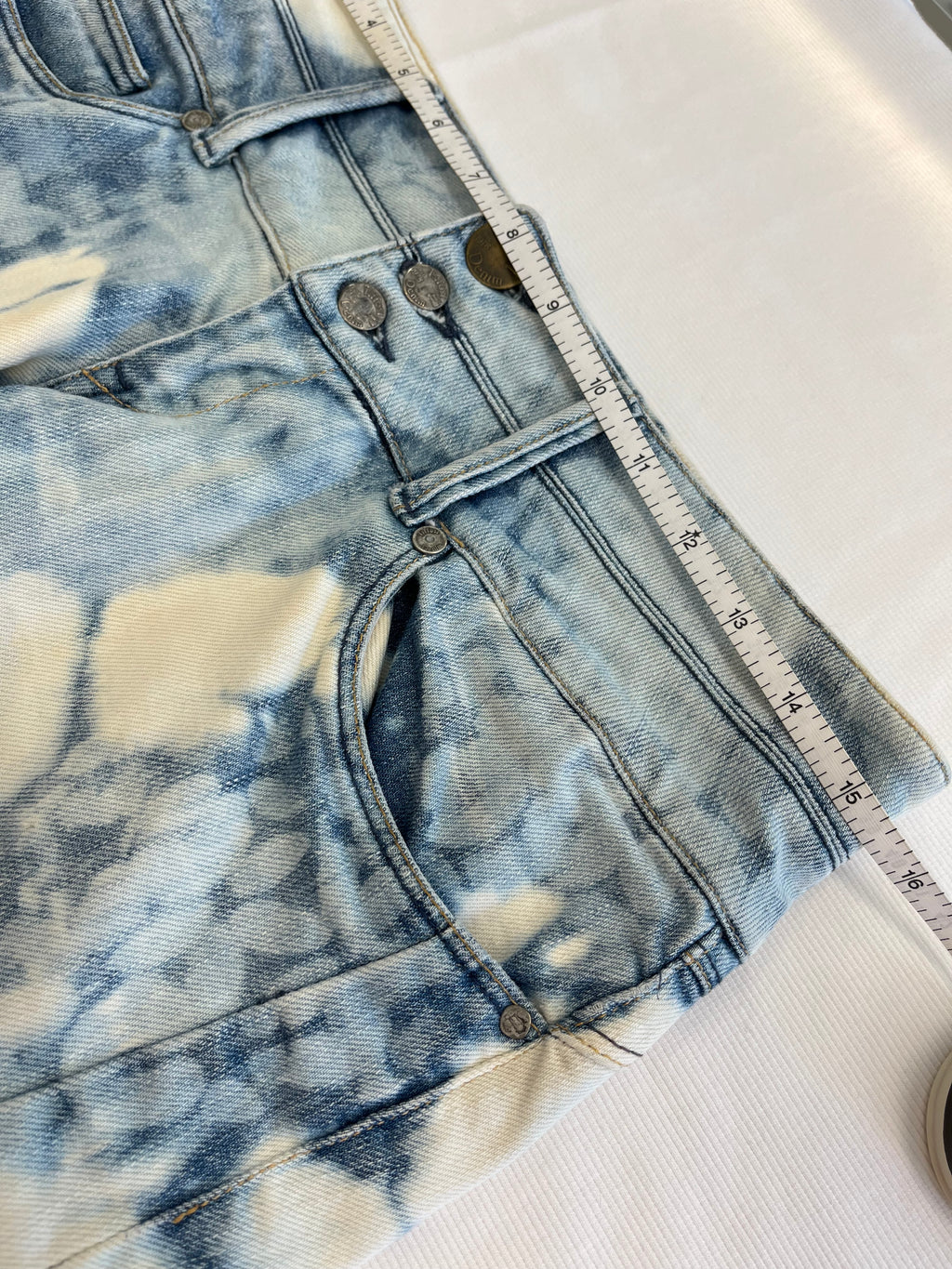 Denim Shorts with Ruffles