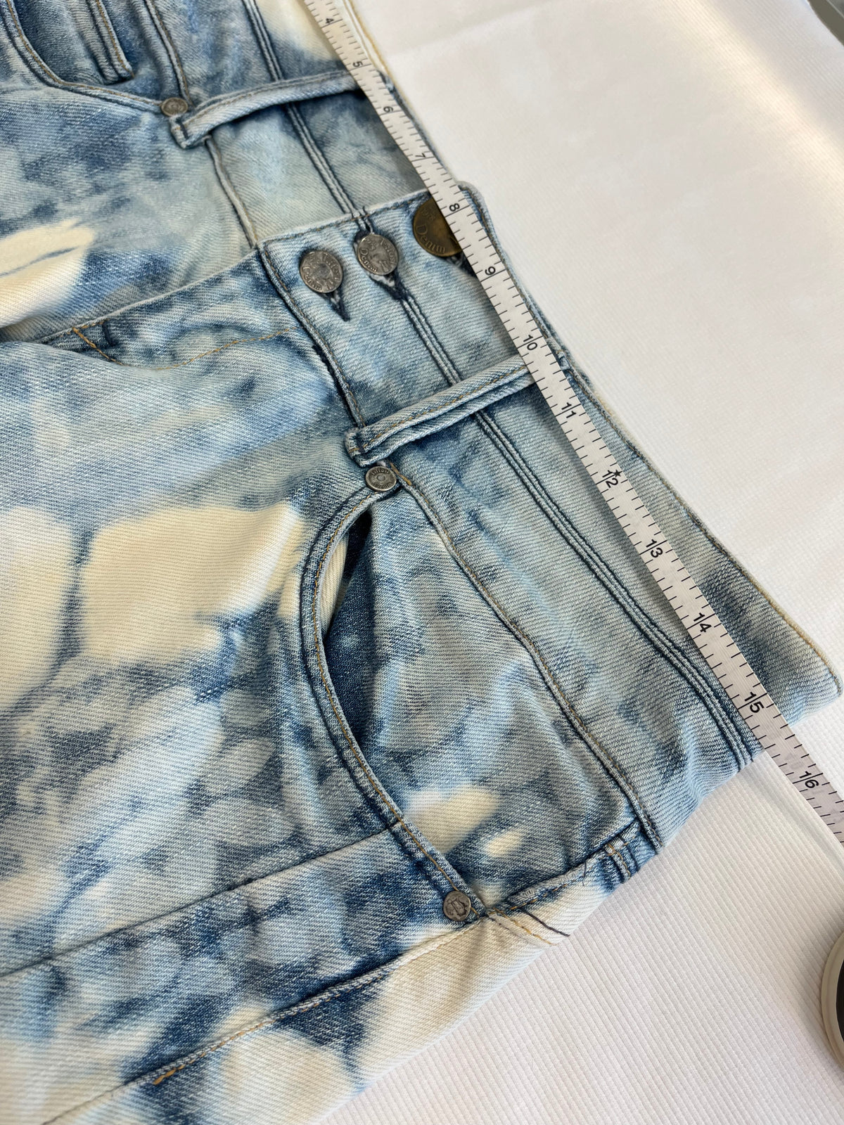 Denim Shorts with Ruffles