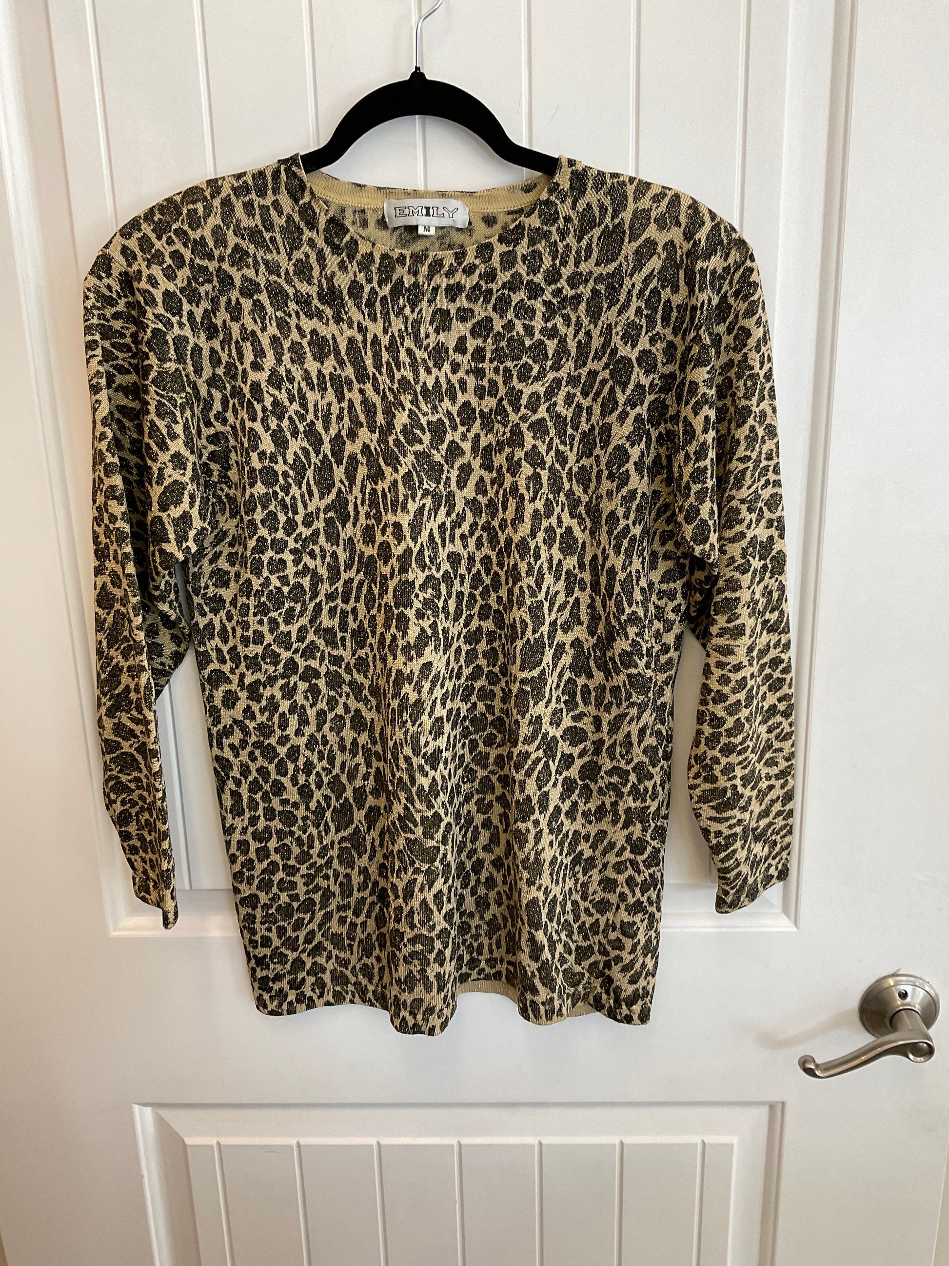 Cheetah print knit wear sweater size medium