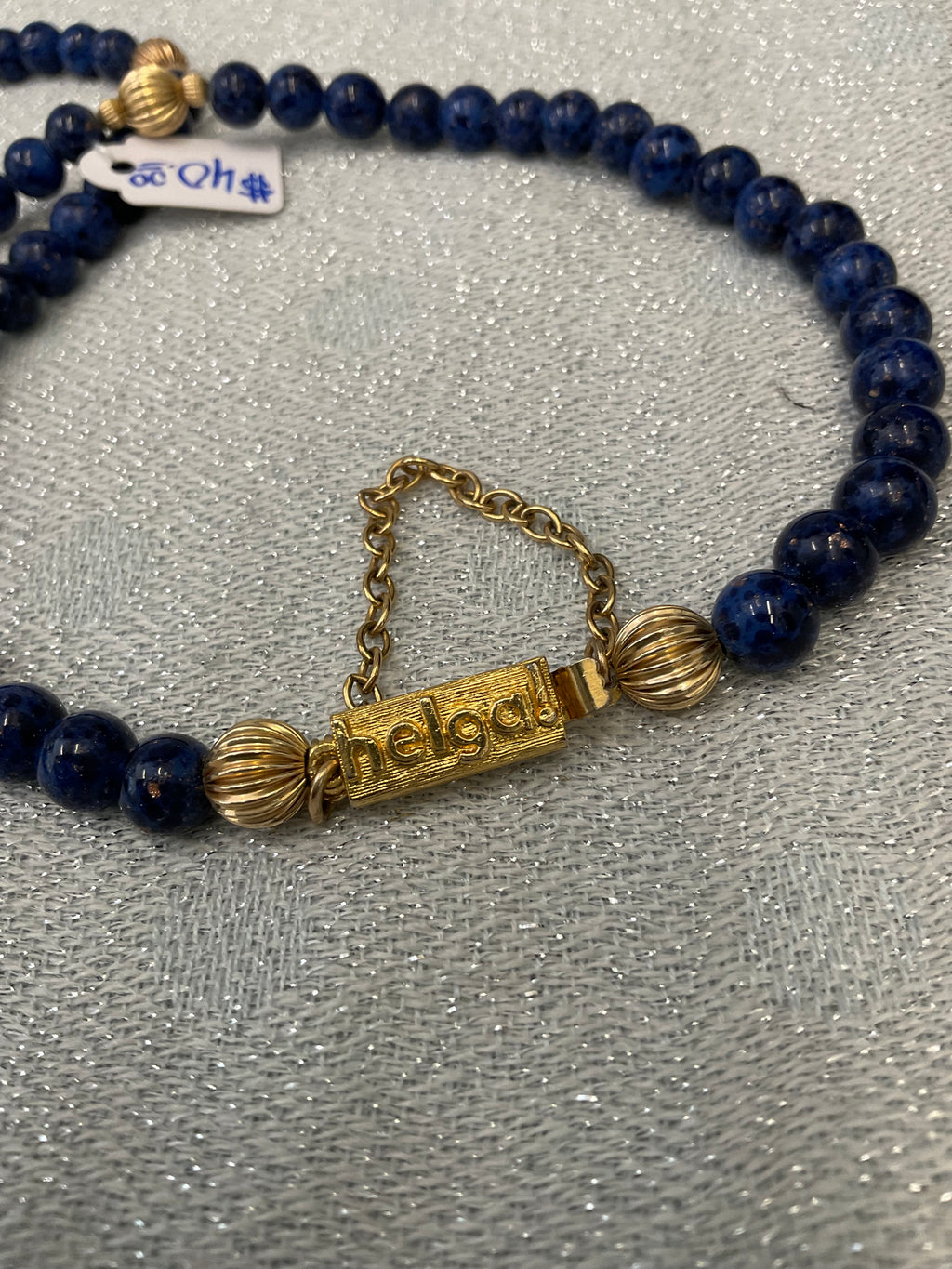 Blue Helga! Branded necklace