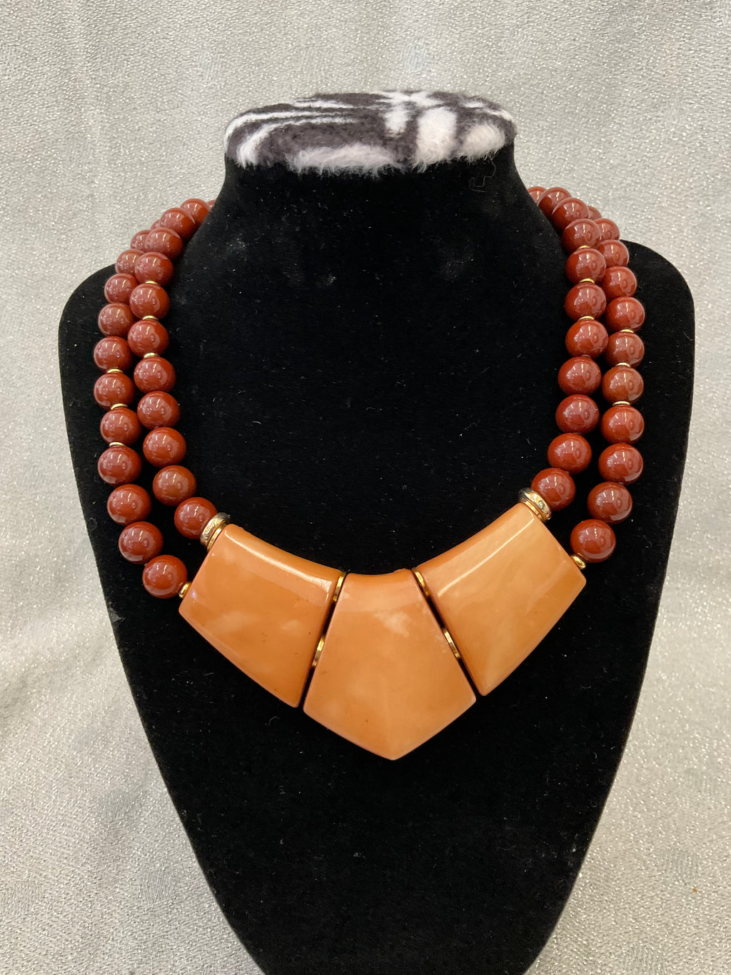 Plastic beaded necklace