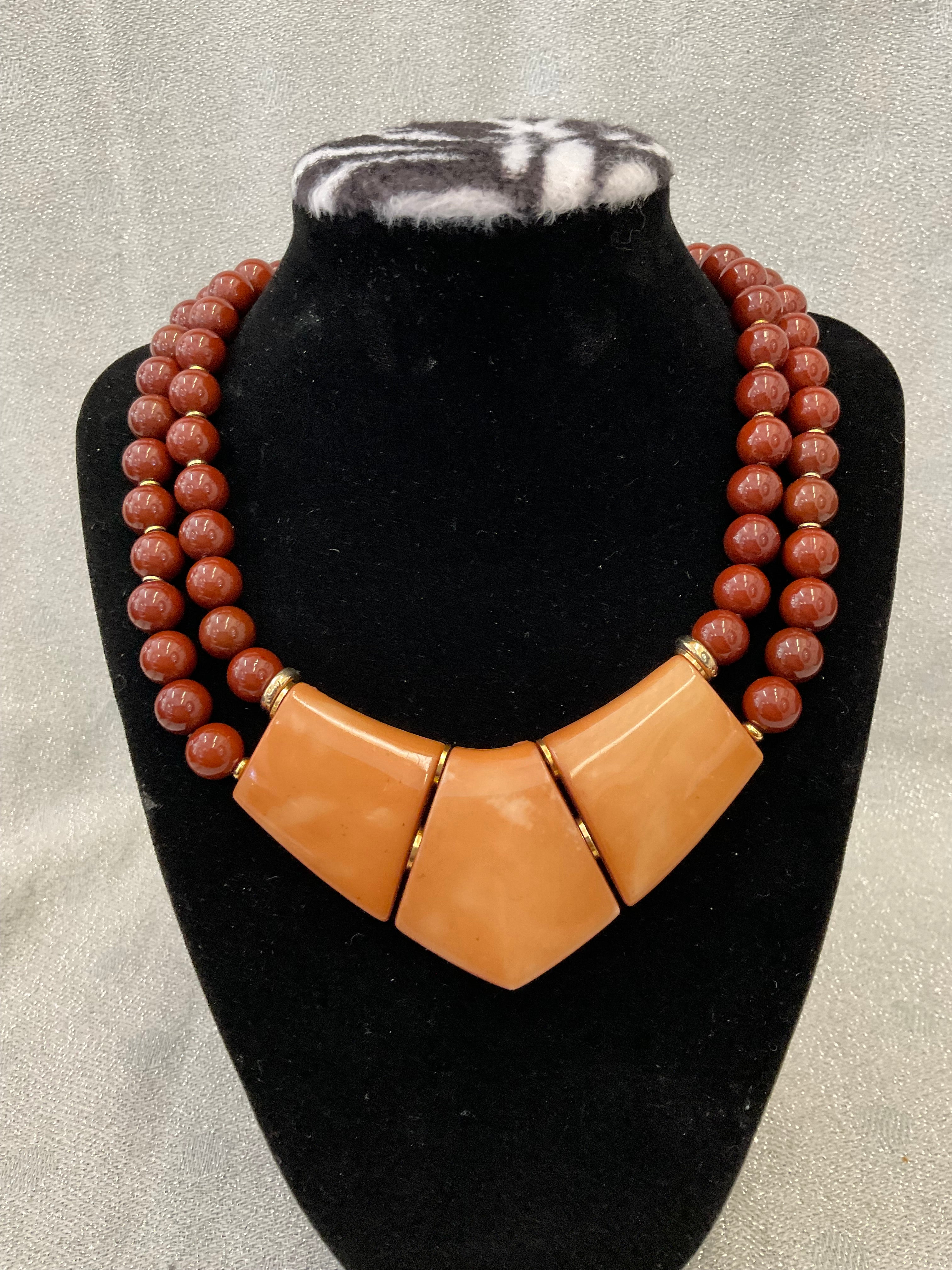 Plastic beaded necklace