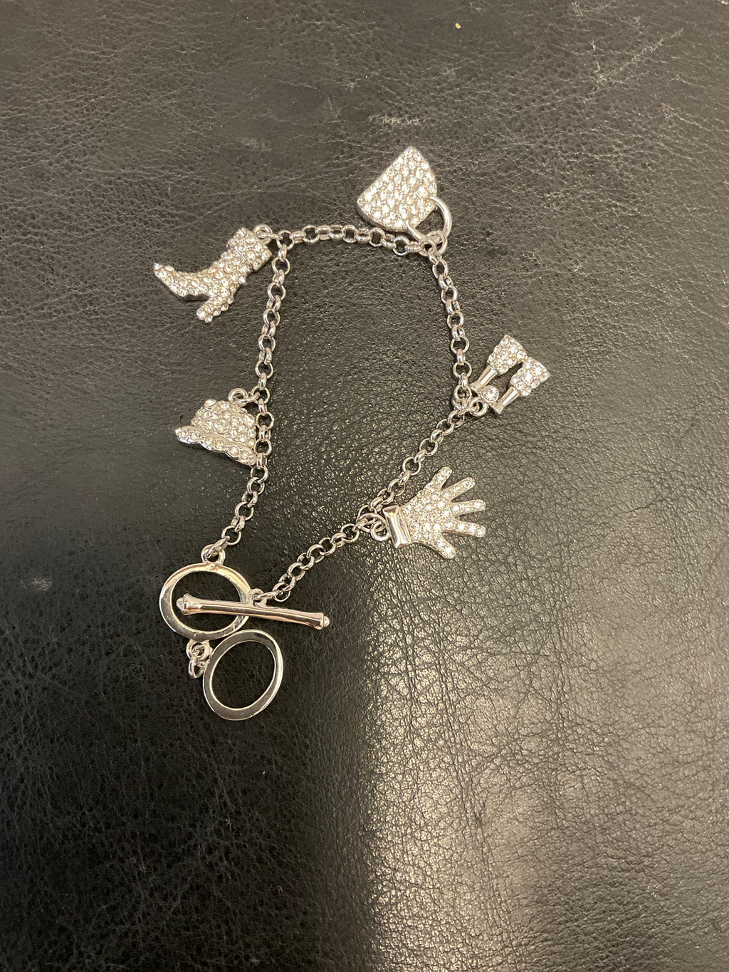 Silver charm bracelet