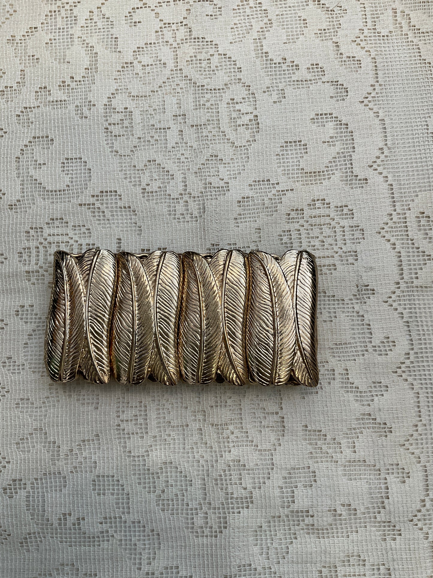 Feather bracelet cuff