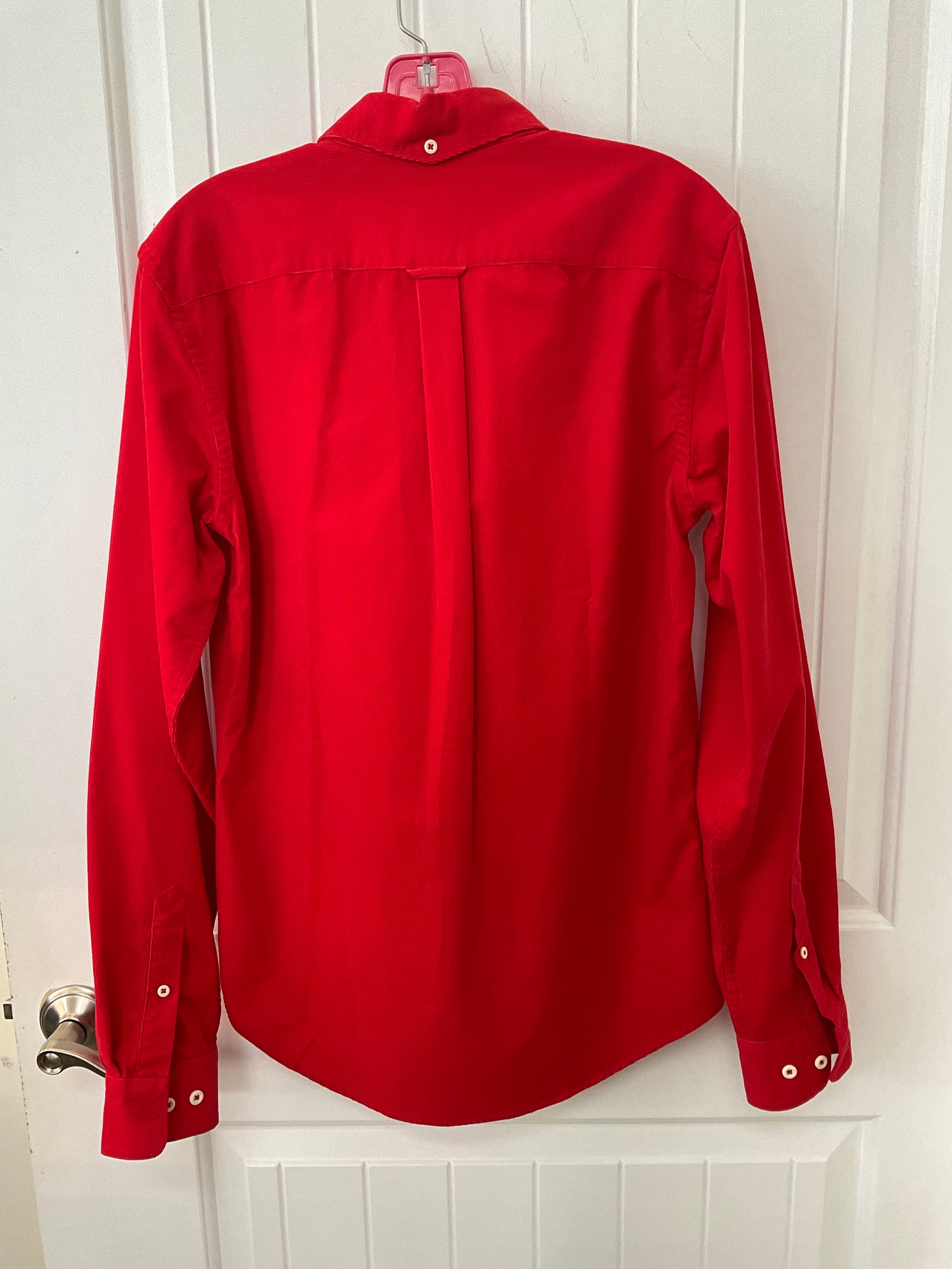 Lacoste red button up blouse size small new with tags