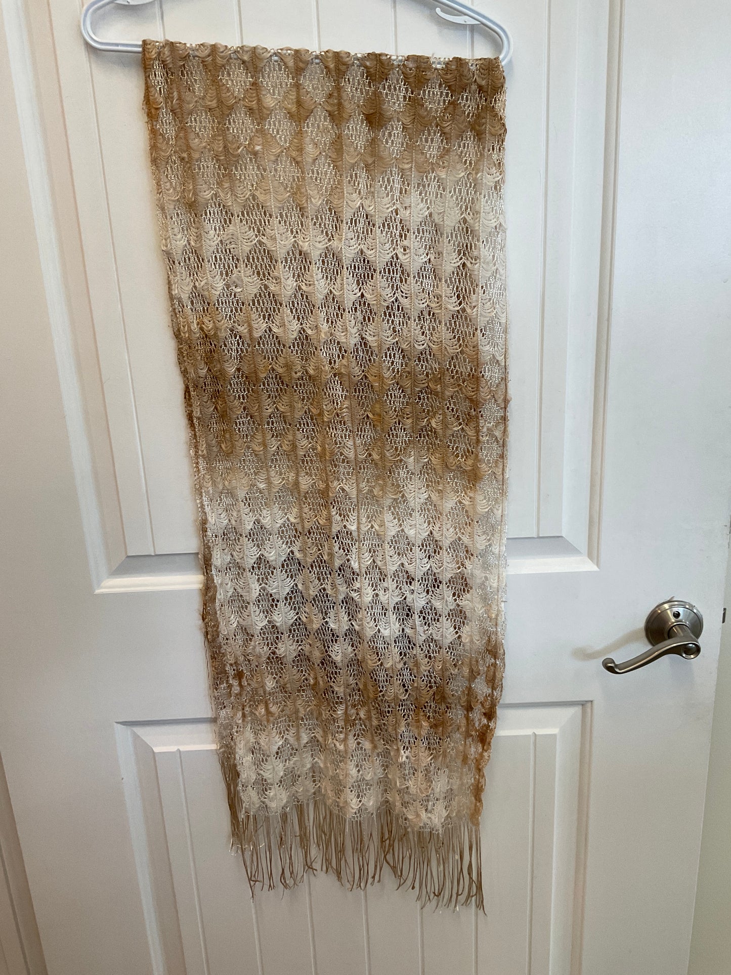 Brown cream and neutral coloured scarf