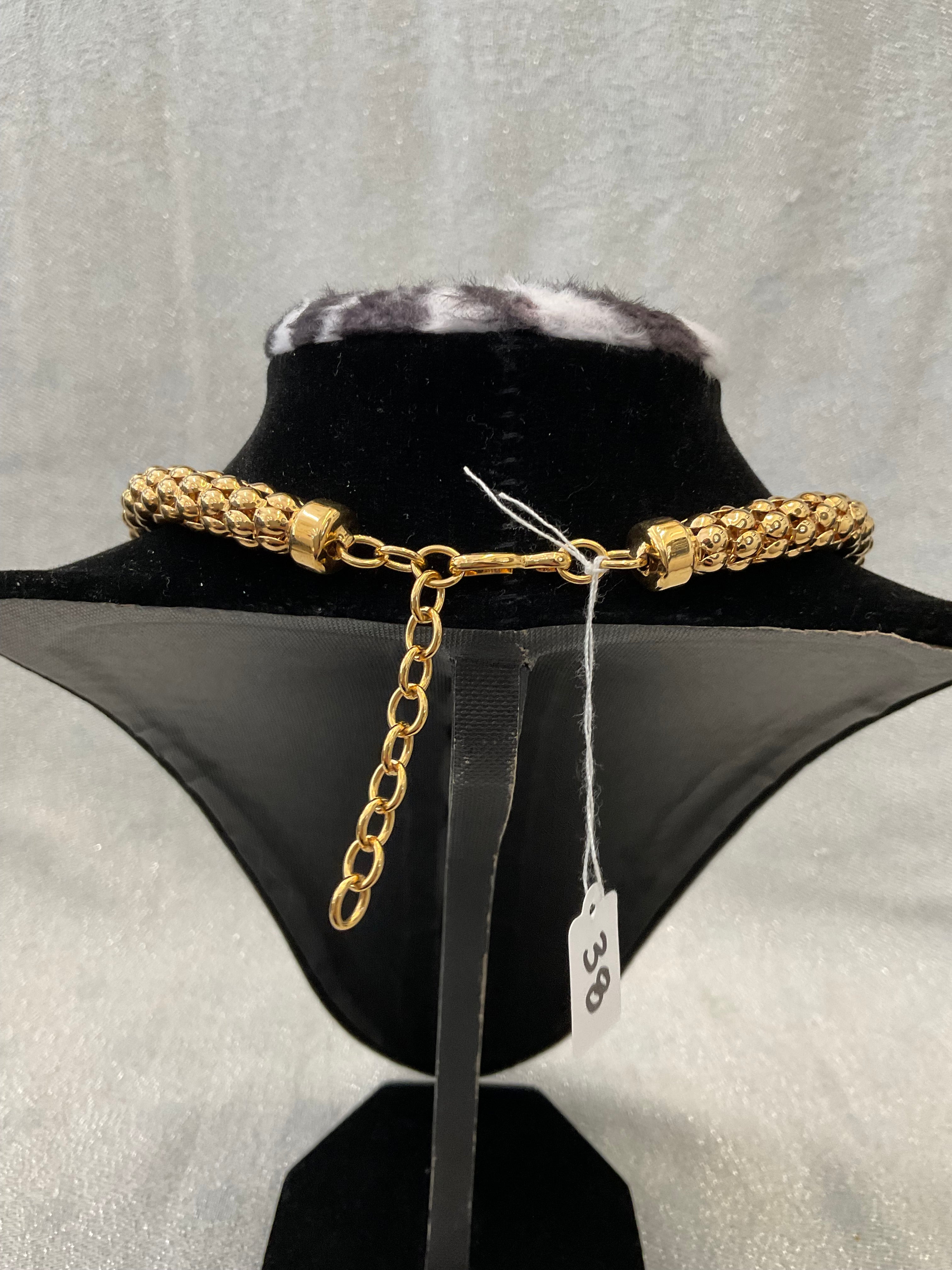 Gold necklace choker