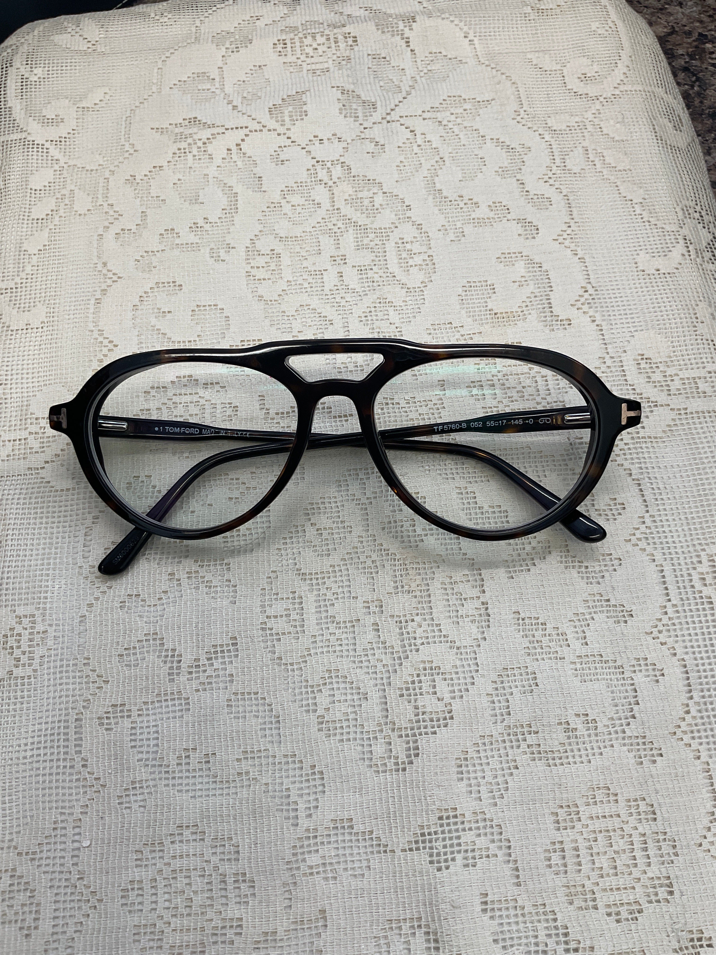 Tom ford prescription glasses with clip on sunglasses