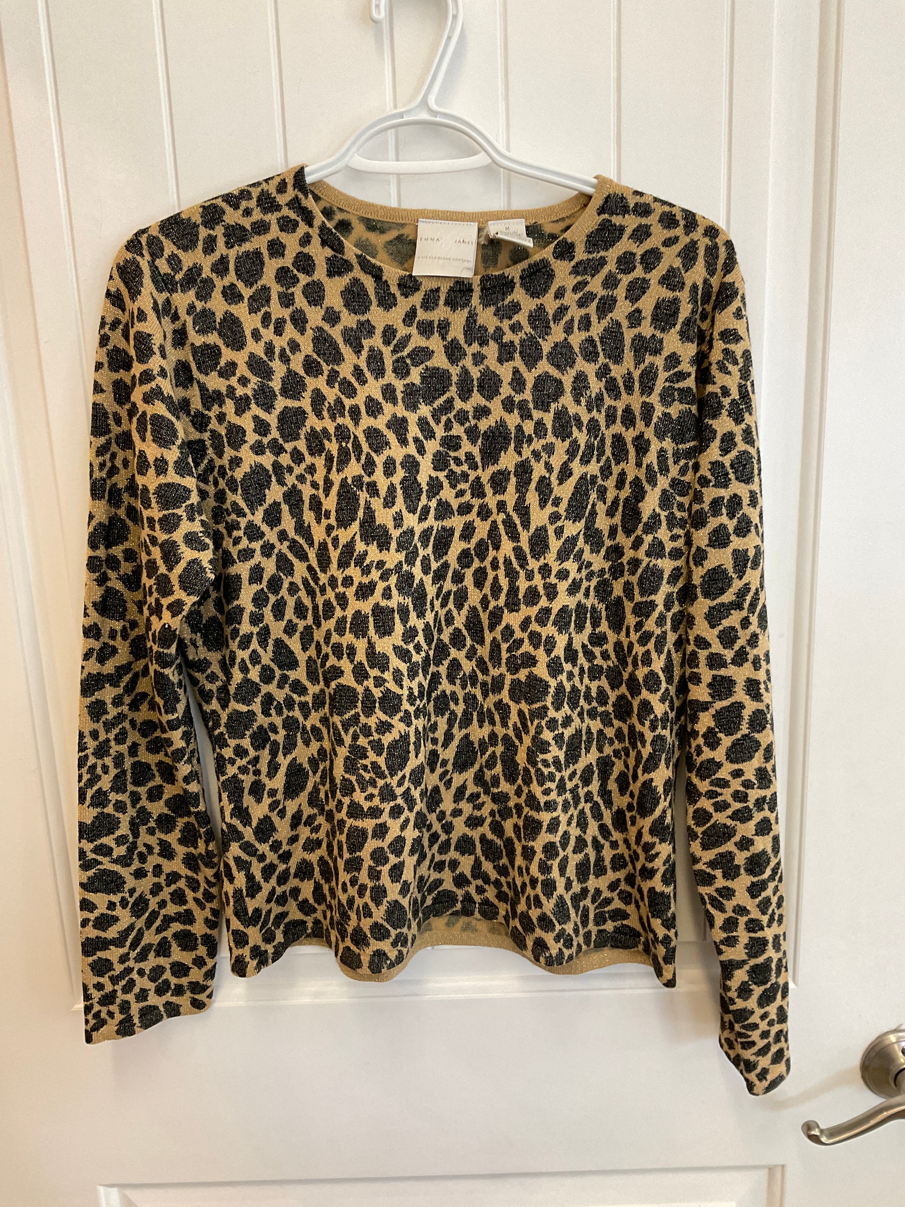 Cheetah print sweater size medium