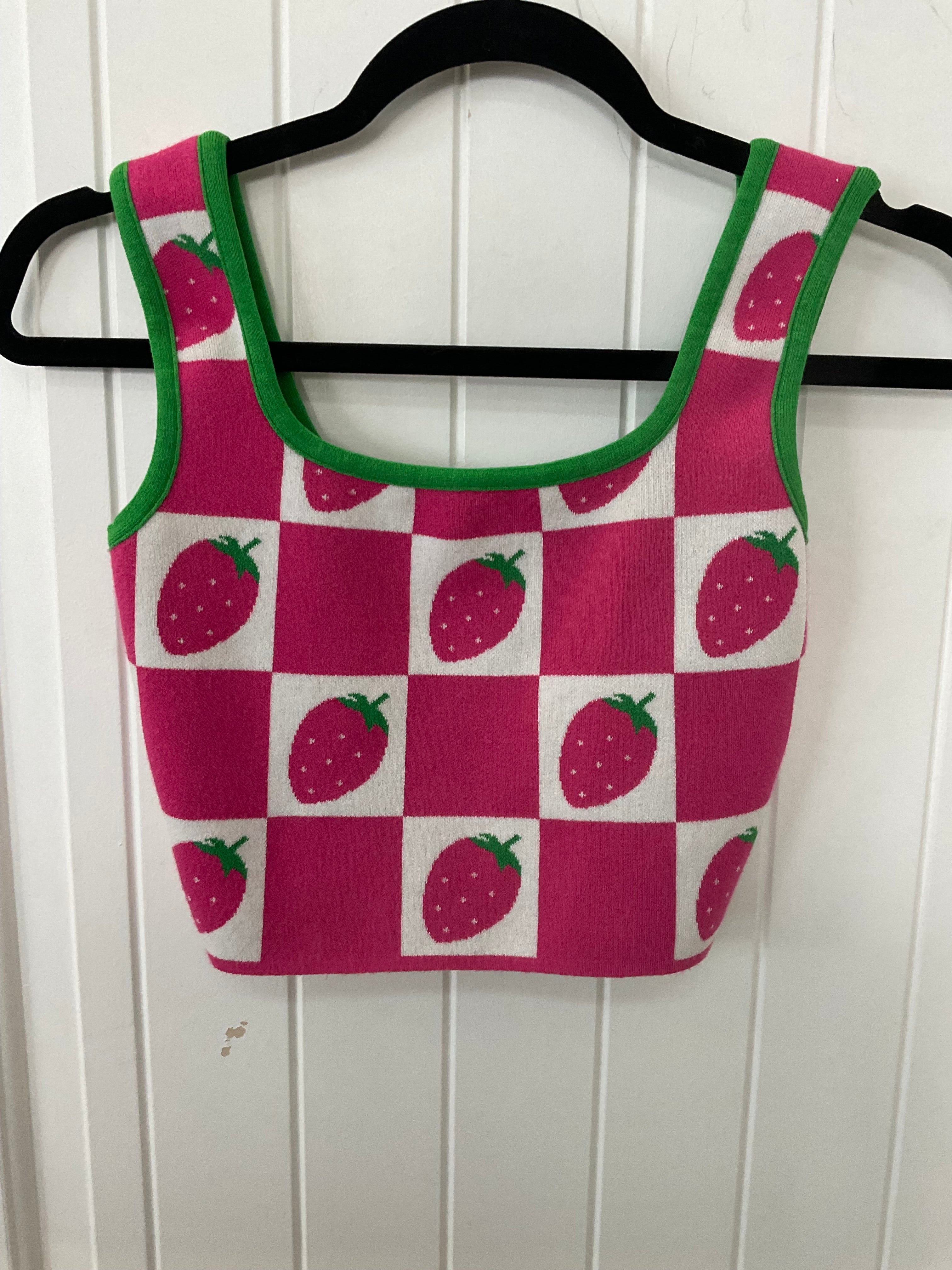 Strawberry print croptop