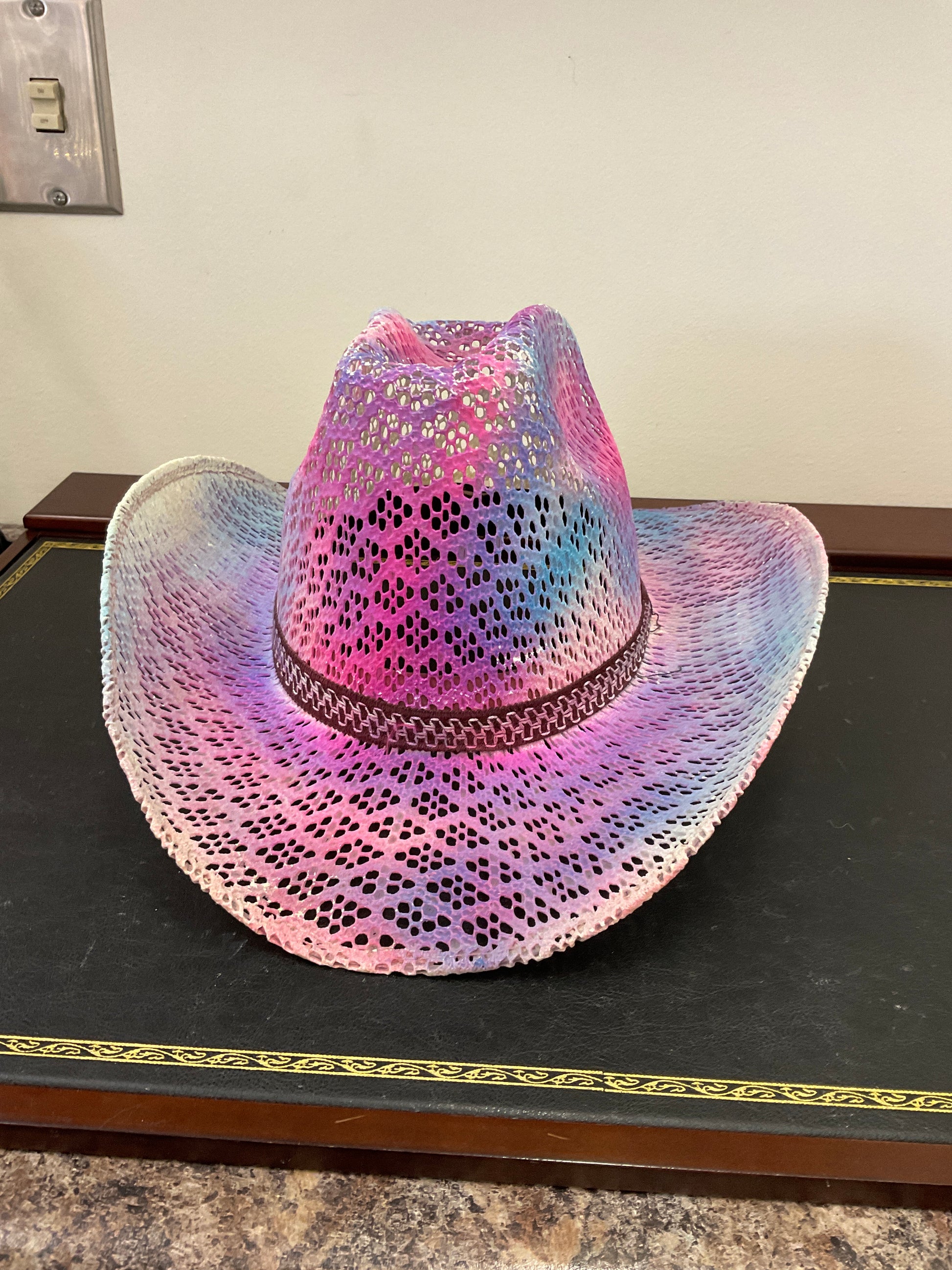 Cowboy hat spray painted