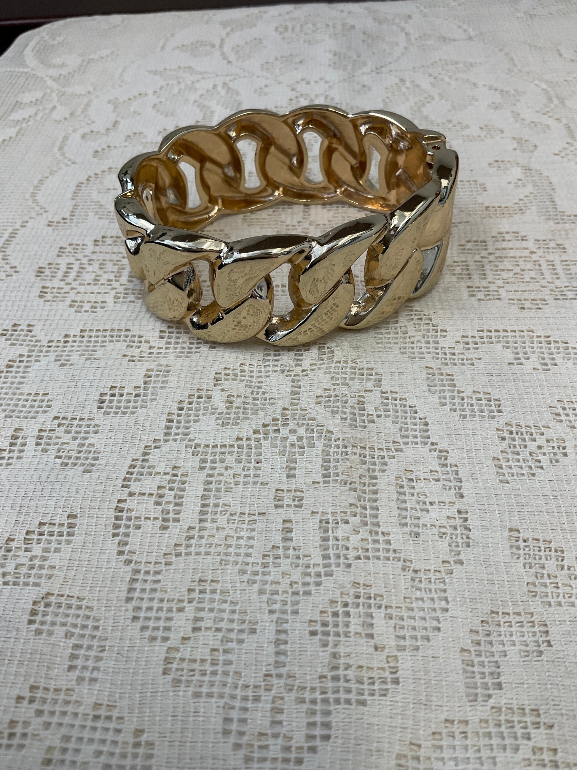 Gold chain cuff
