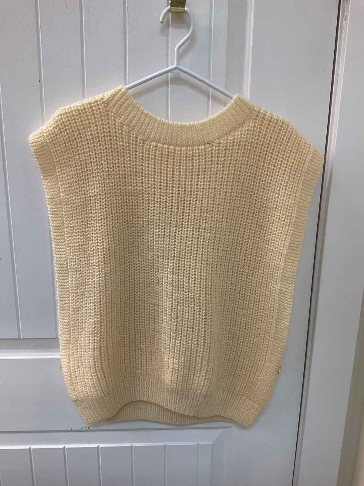 Hand sewn knit wear womens vest casual preppy