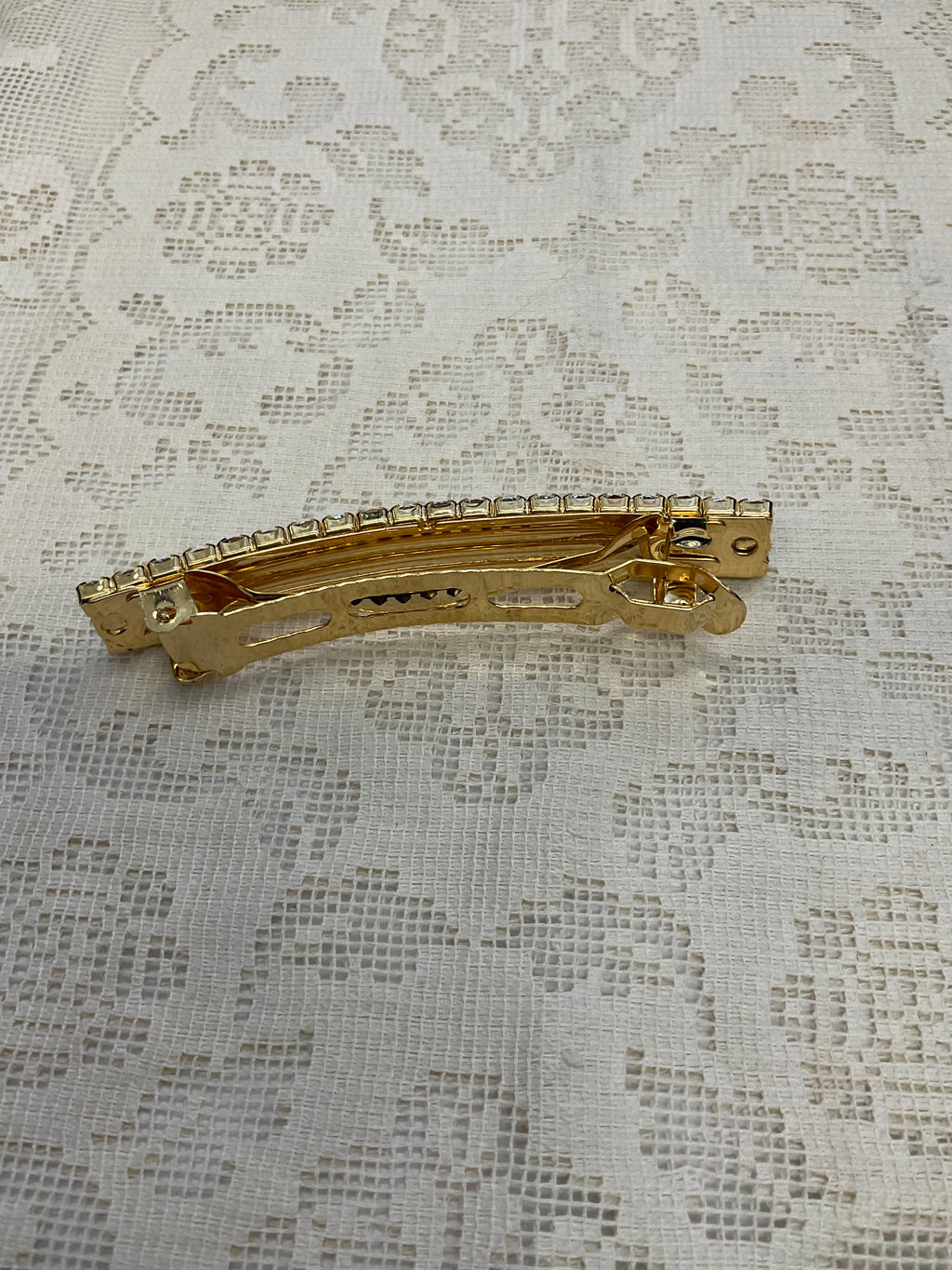 Rhinestone hair barrette