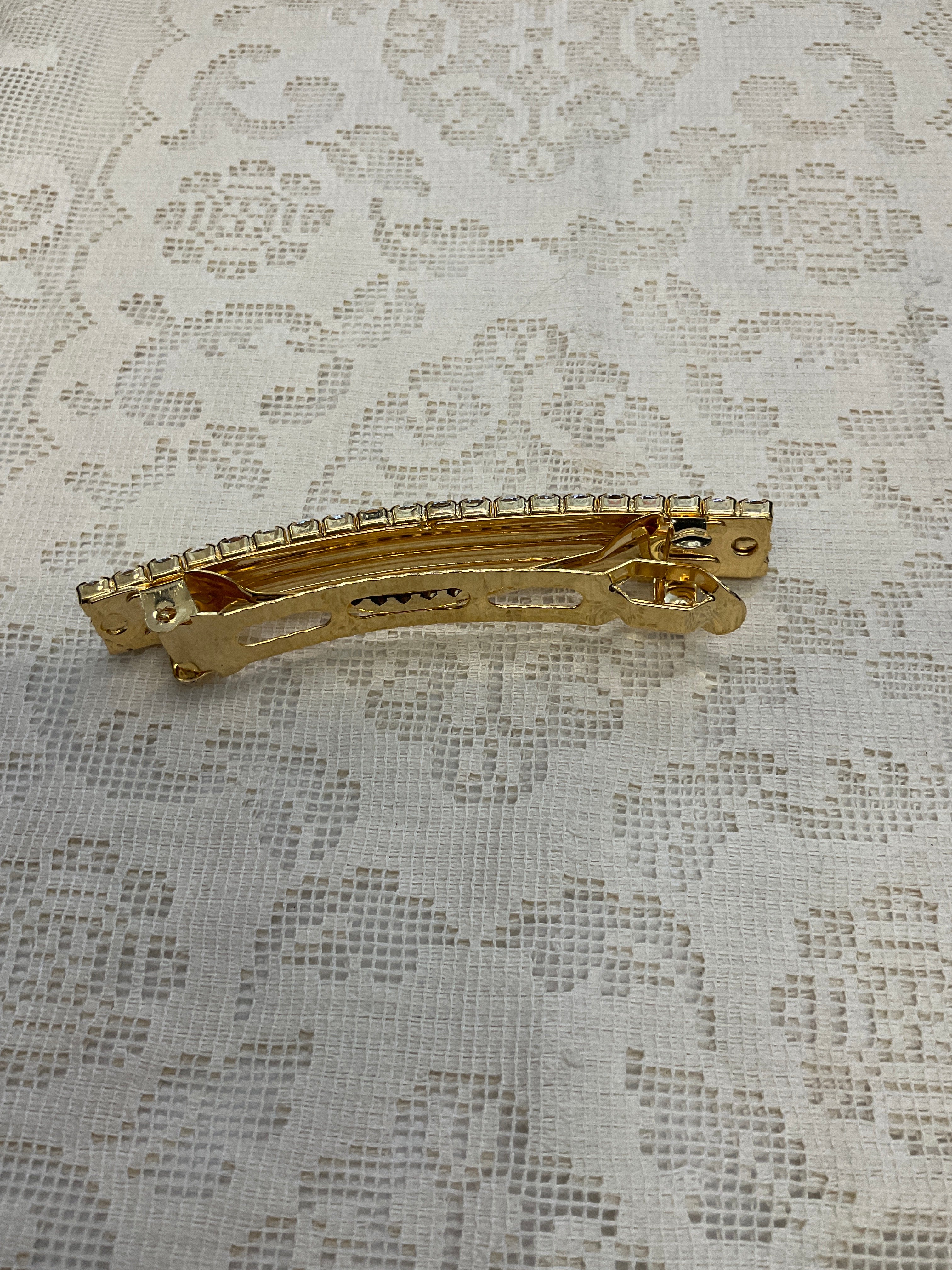 Rhinestone hair barrette