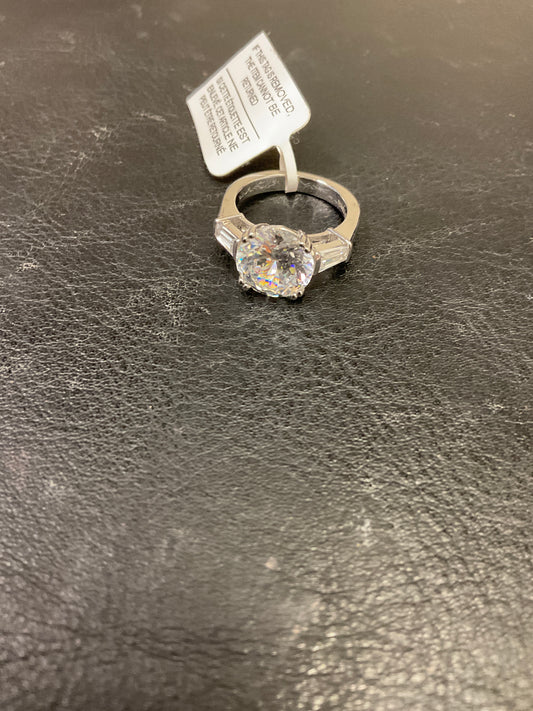 Beautiful 6.15 Ct White Brilliant Cut Treated Diamond Solitaire Ring, 925 Silver