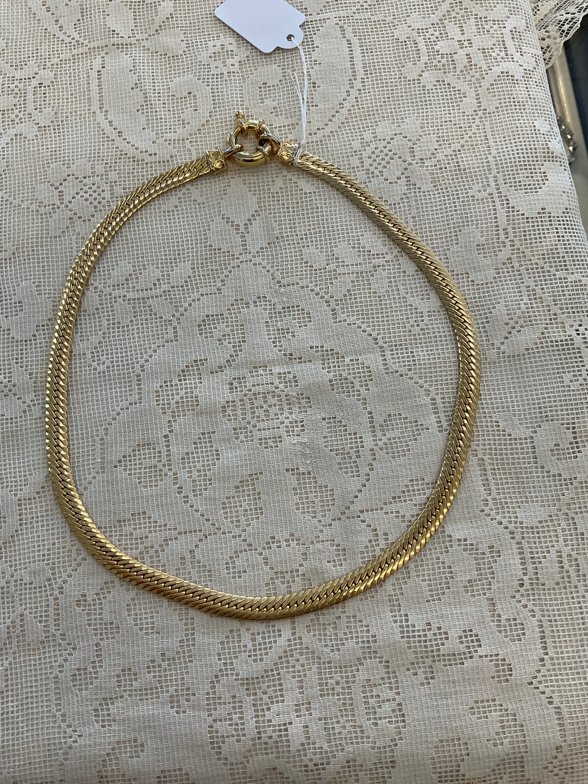Gold necklace 16” choker