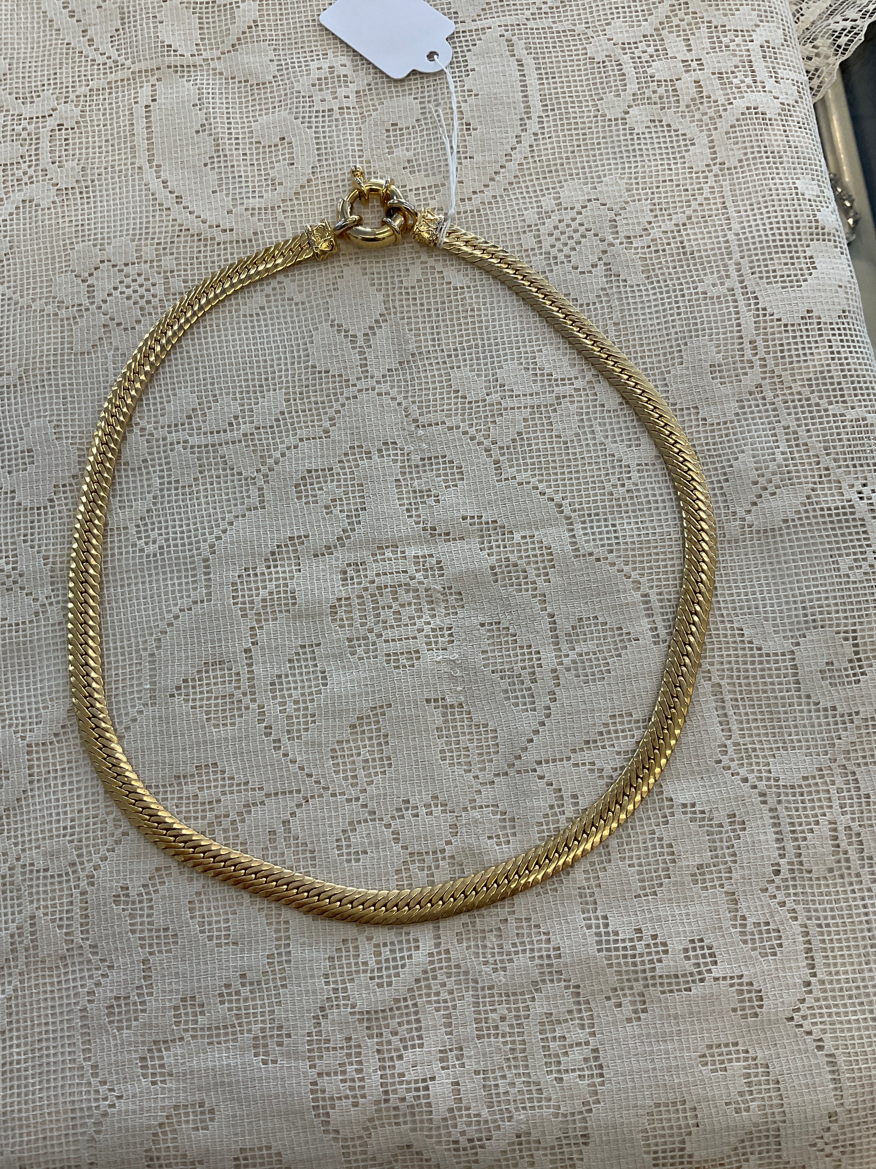 Gold necklace 16” choker