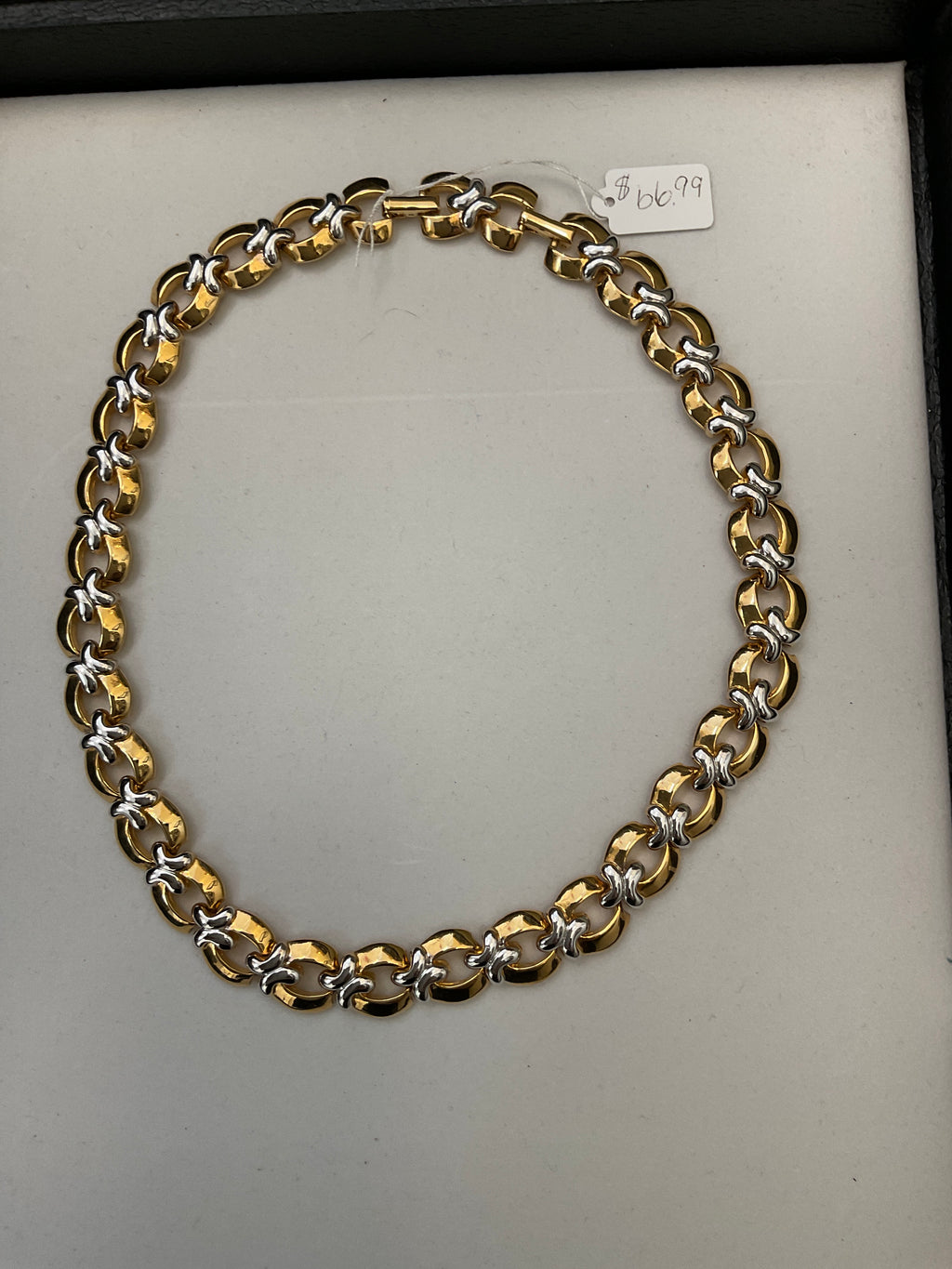 Two toned choker necklace 16”
