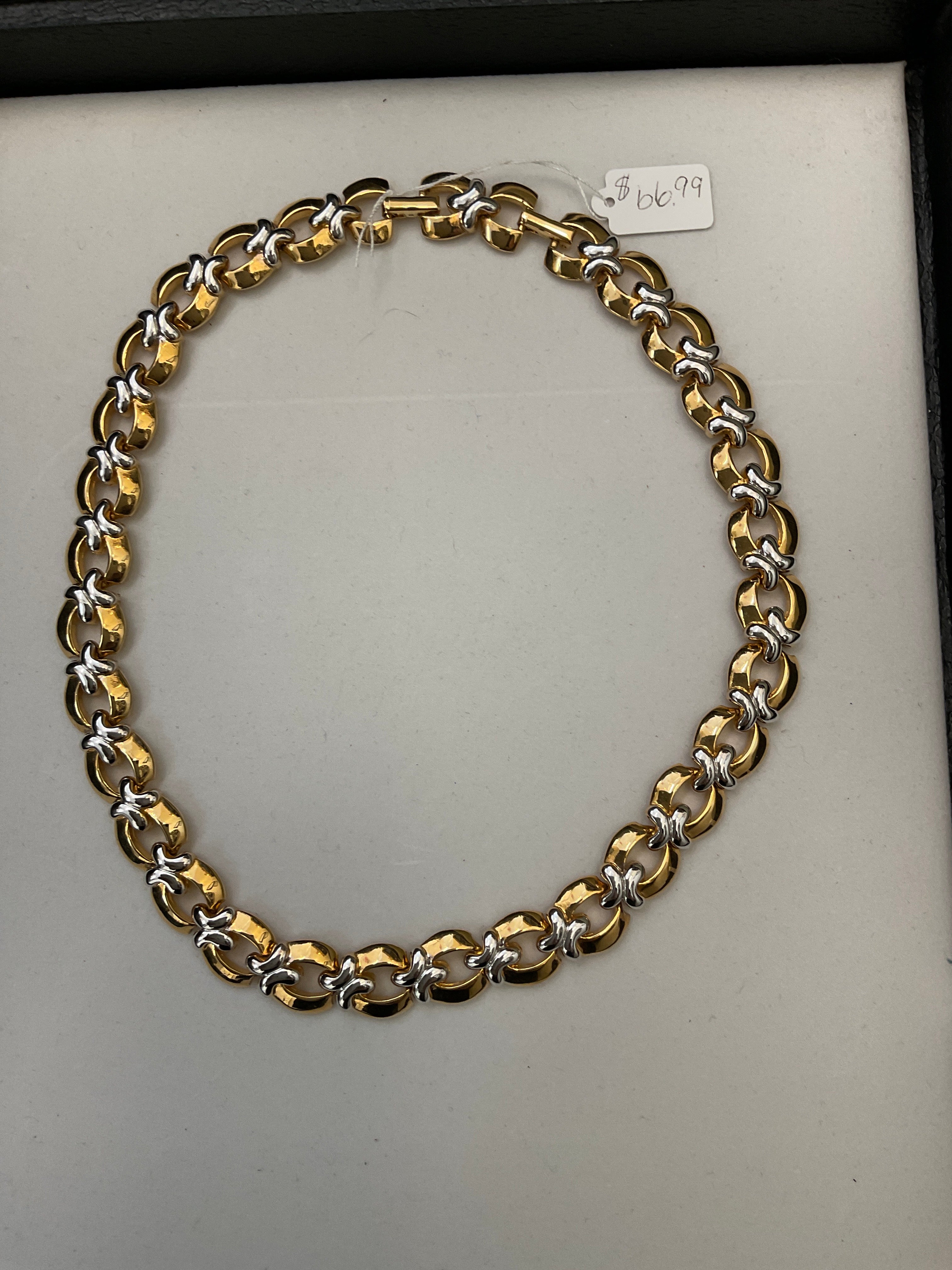 Two toned choker necklace 16”