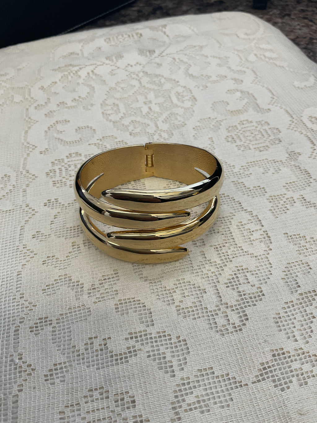 Gold cuff bracelet